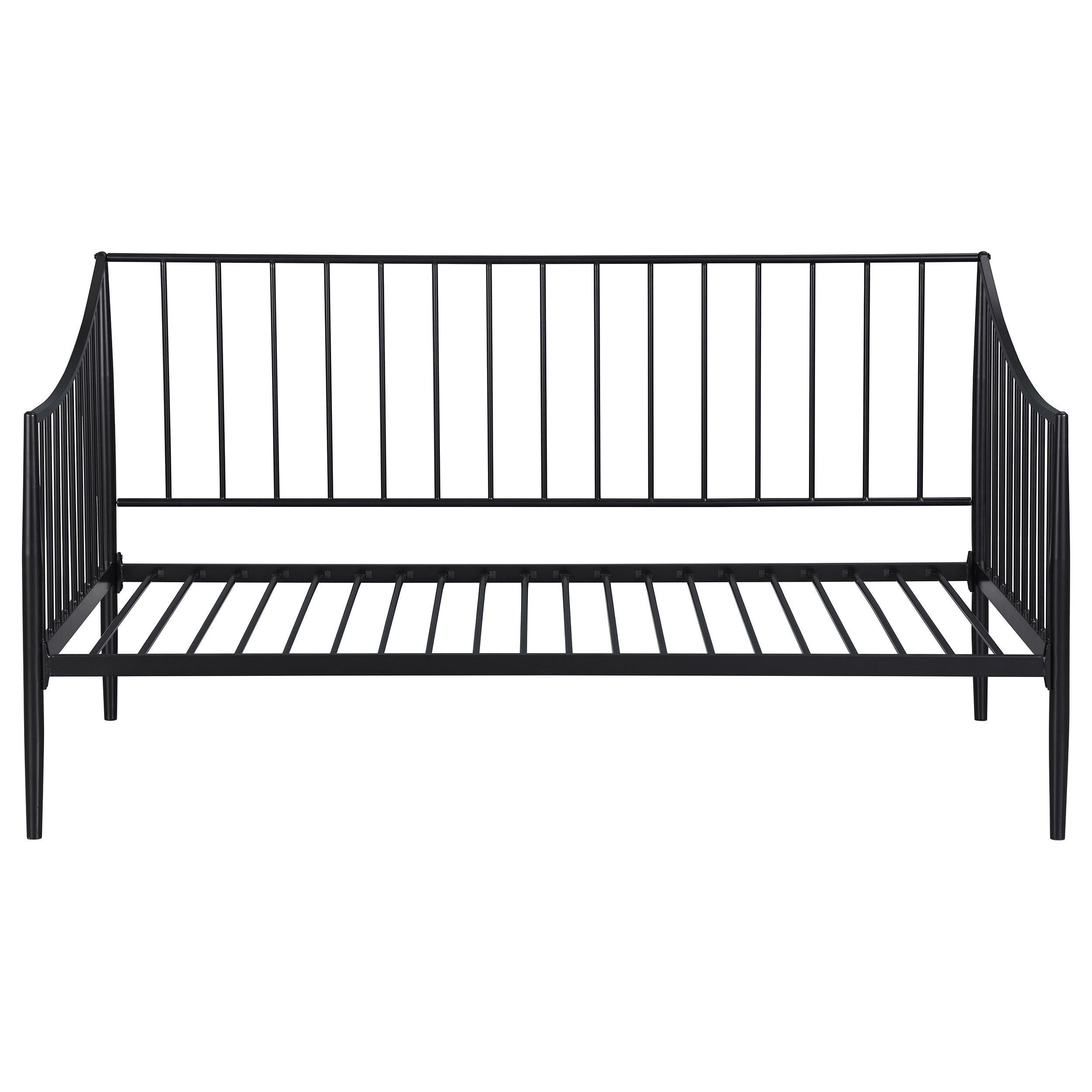 Newbury Metal Twin Daybed Bed Frame Matte Black-