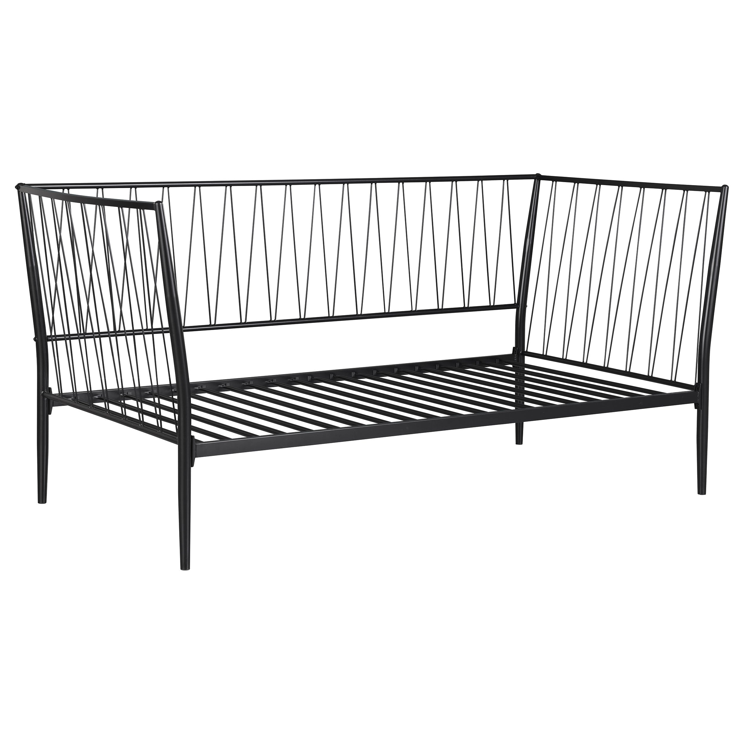 Richland Metal Twin Daybed Bed Frame Matte Black-