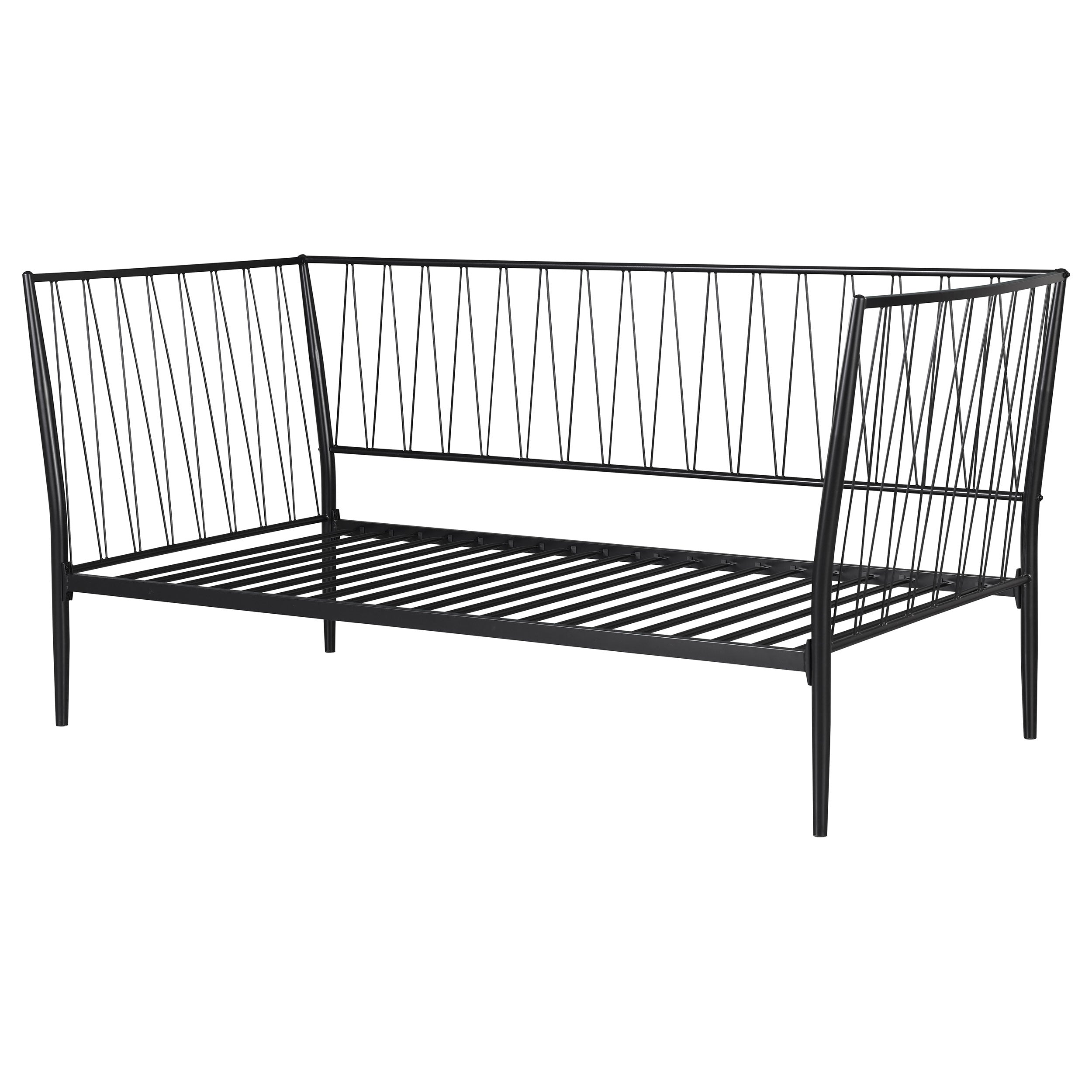 Richland Metal Twin Daybed Bed Frame Matte Black-