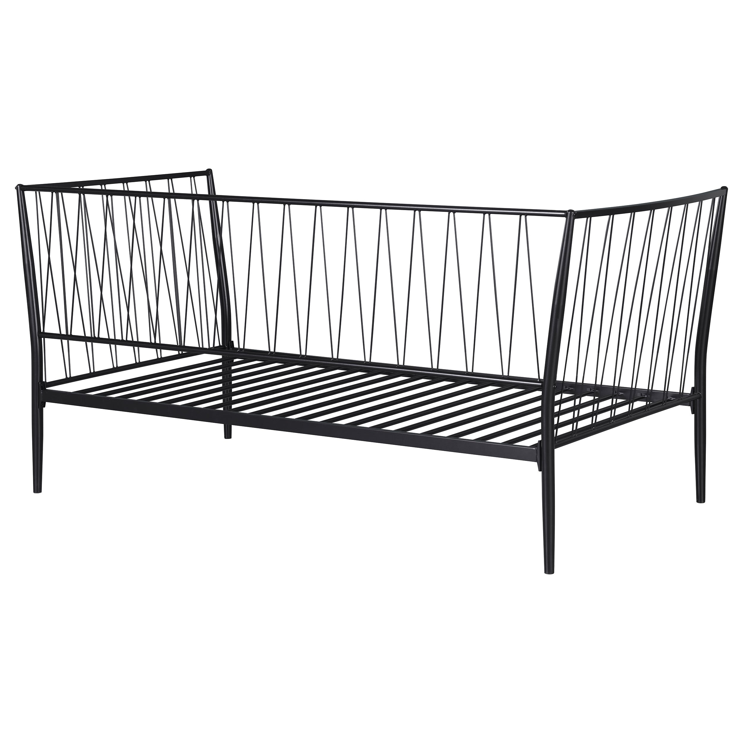 Richland Metal Twin Daybed Bed Frame Matte Black-