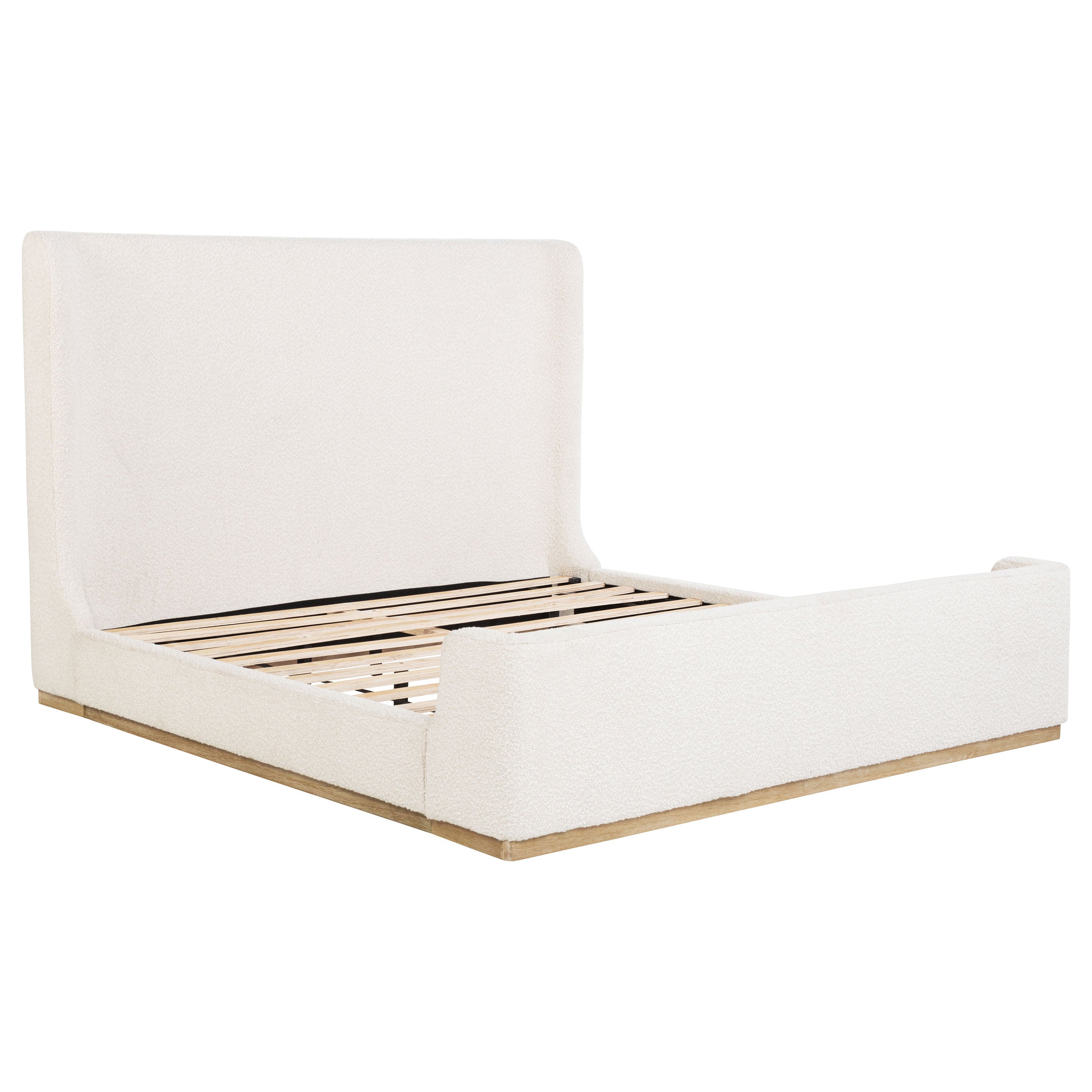 Nala Upholstered Eastern King Sleigh Bed Cream-