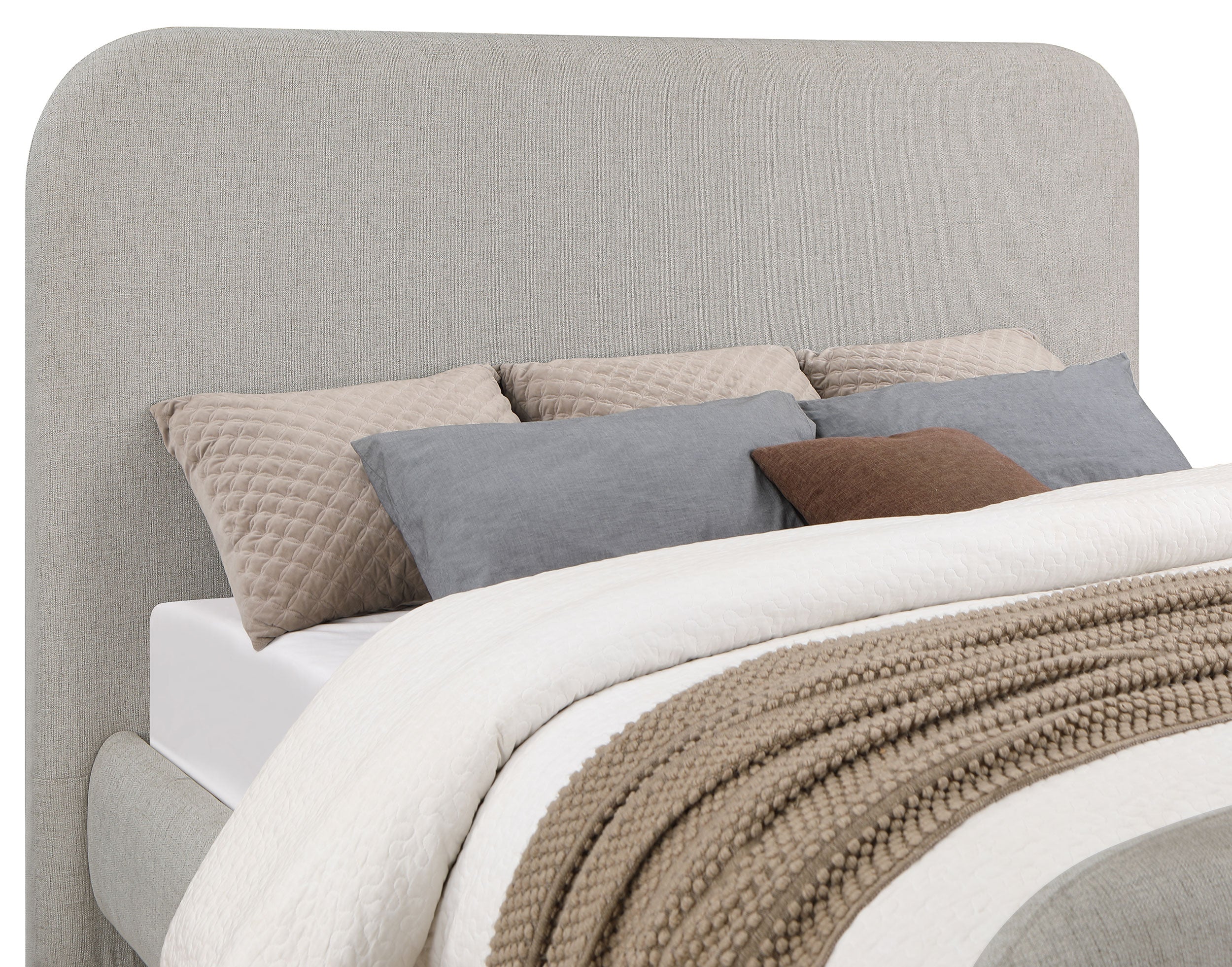 Wren Upholstered Queen Panel Bed Grey-