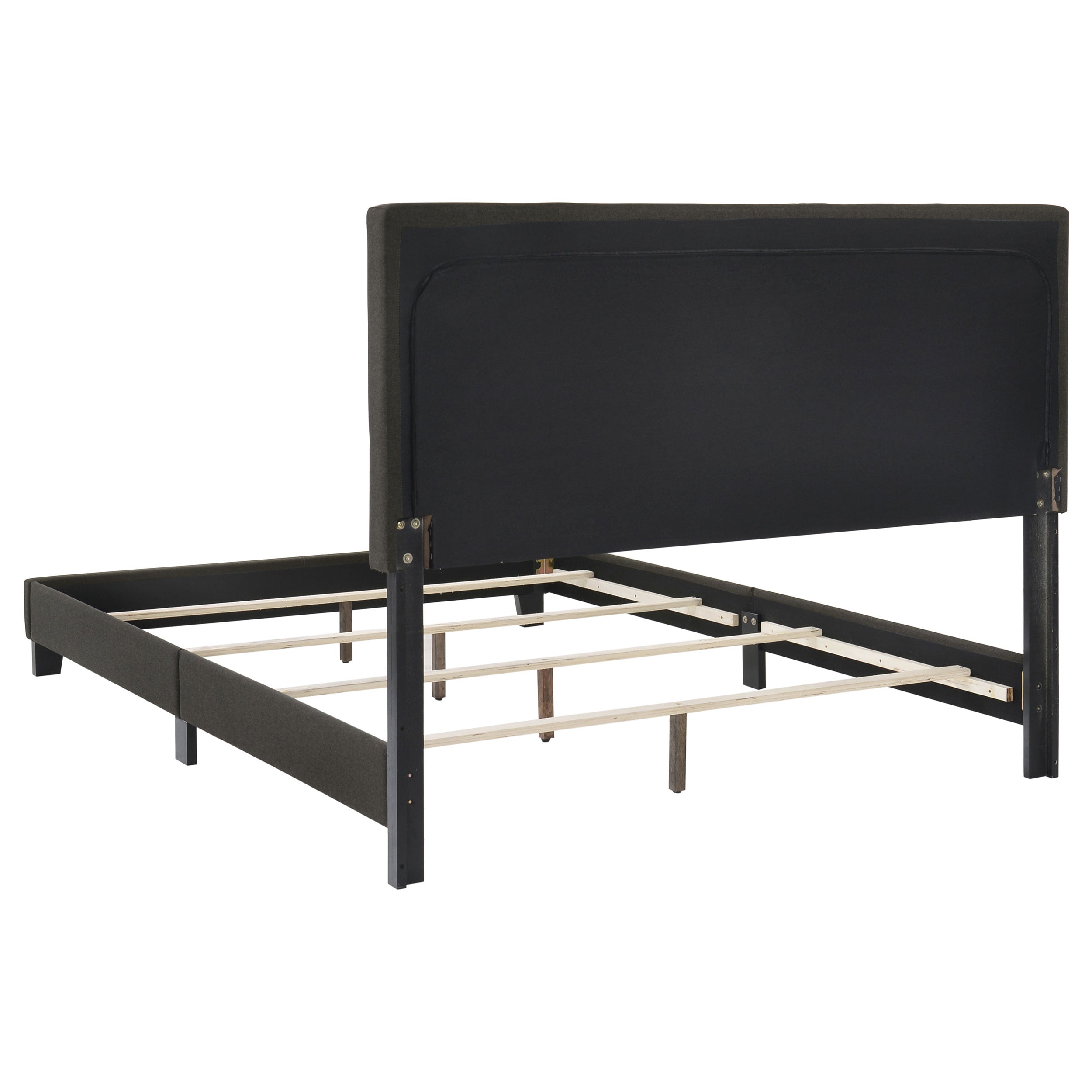 Mapes Upholstered Eastern King Panel Bed Charcoal-CoasterEveryday