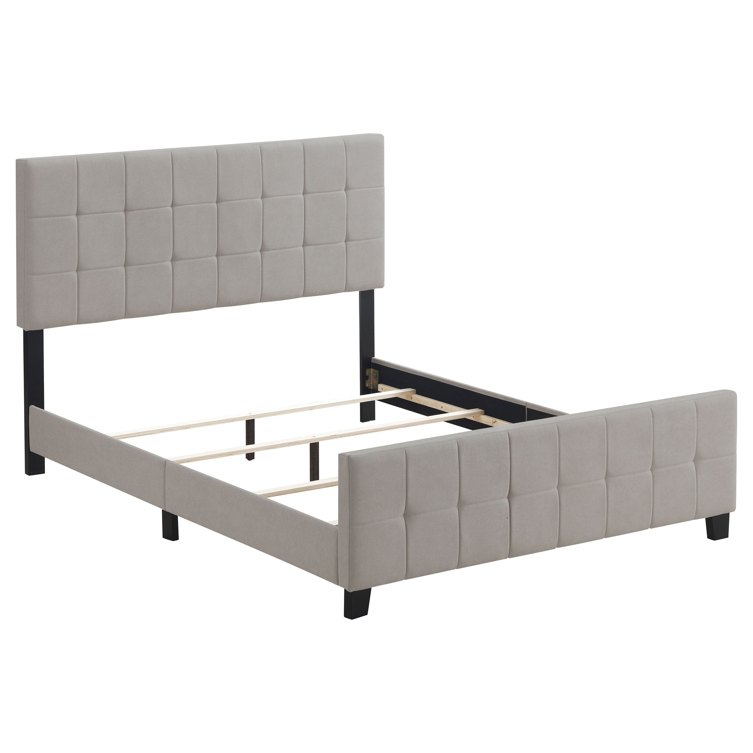 Fairfield Upholstered Eastern King Panel Bed Beige-CoasterEssence
