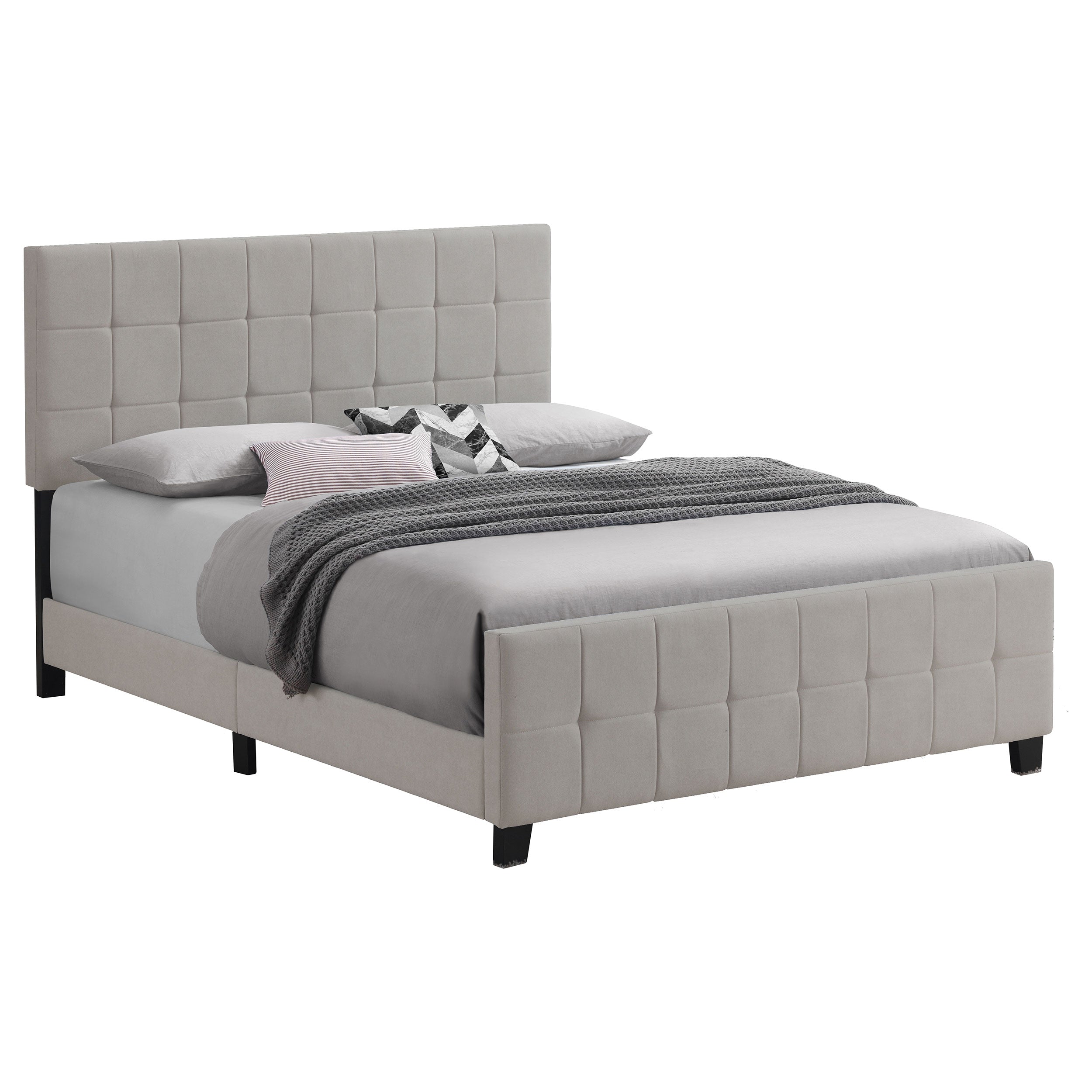Fairfield Upholstered Queen Panel Bed Beige-CoasterEssence