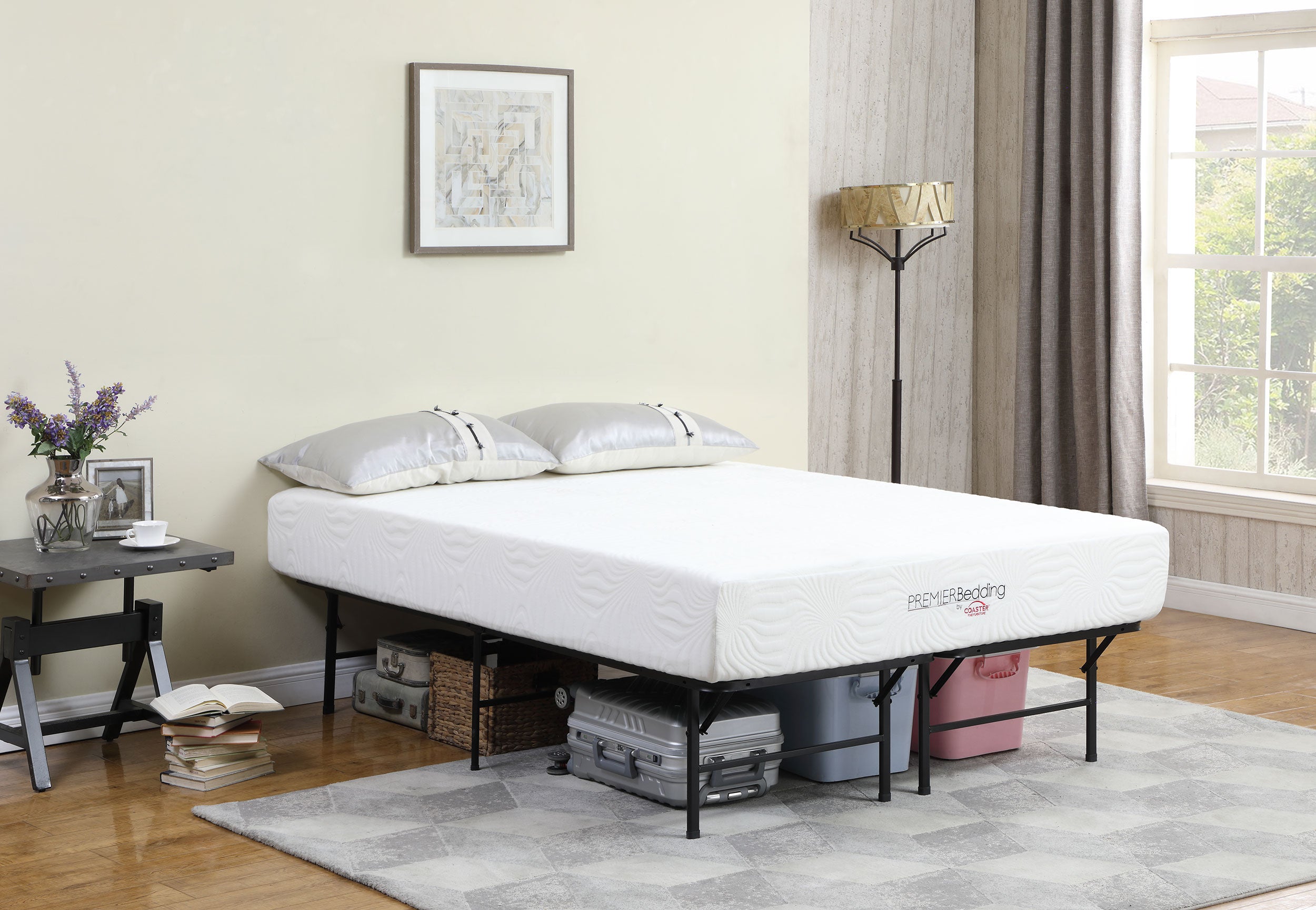 Mabel Metal Queen Mattress Support Platform Bed Black-CoasterEveryday