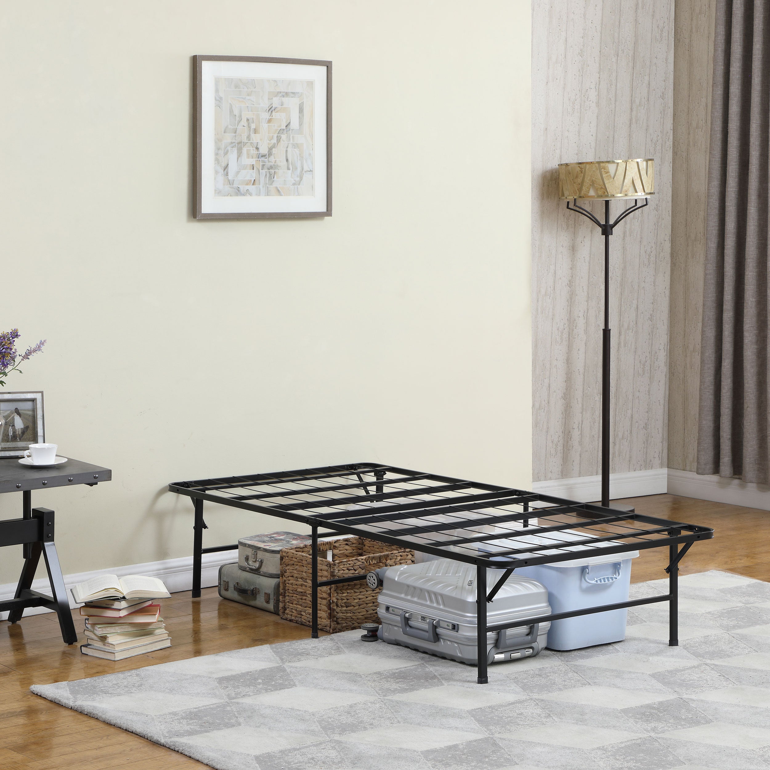 Mabel Metal Twin Mattress Support Platform Bed Black-CoasterEveryday