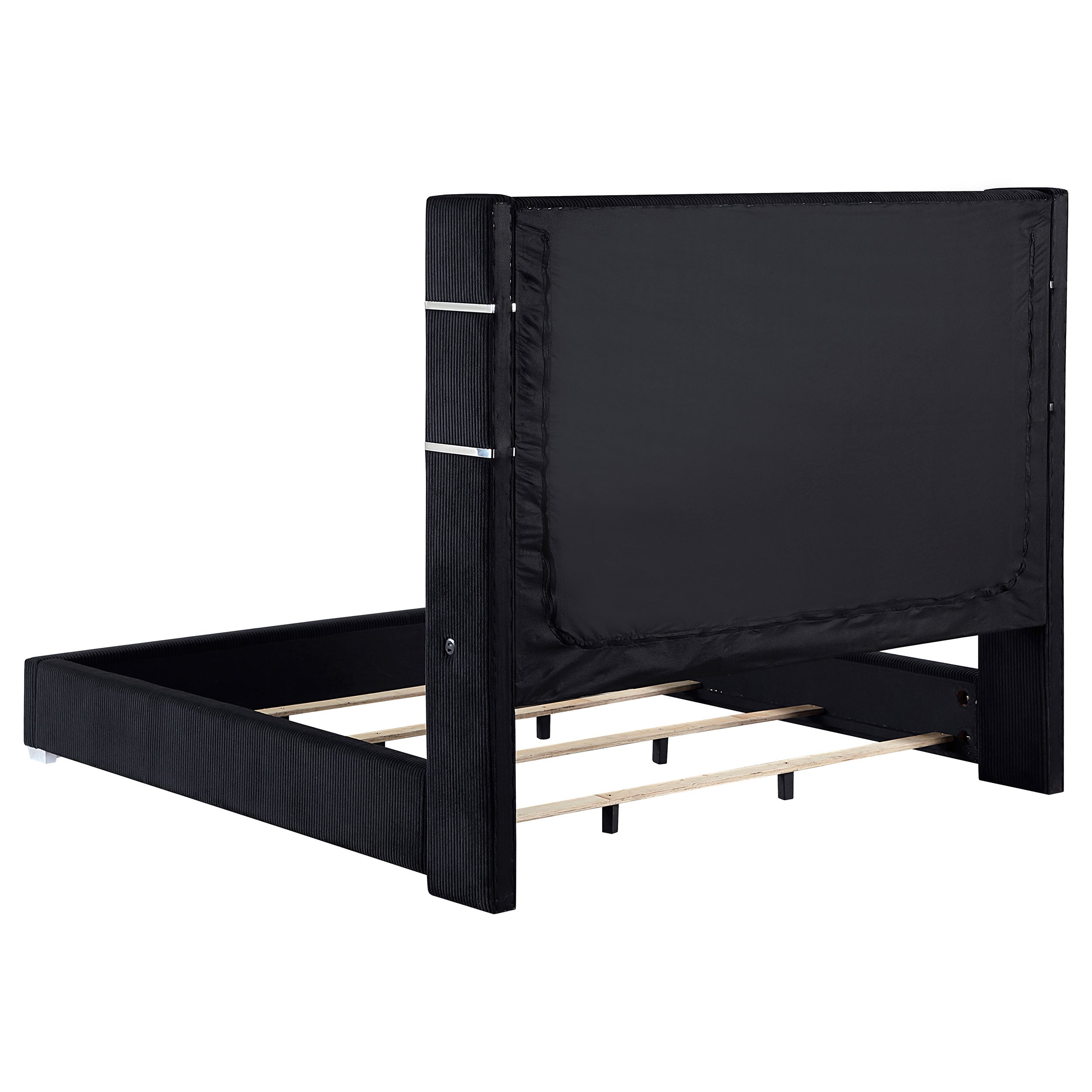 Tisdall Upholstered Cal King Flame Visualizer Bed Black-