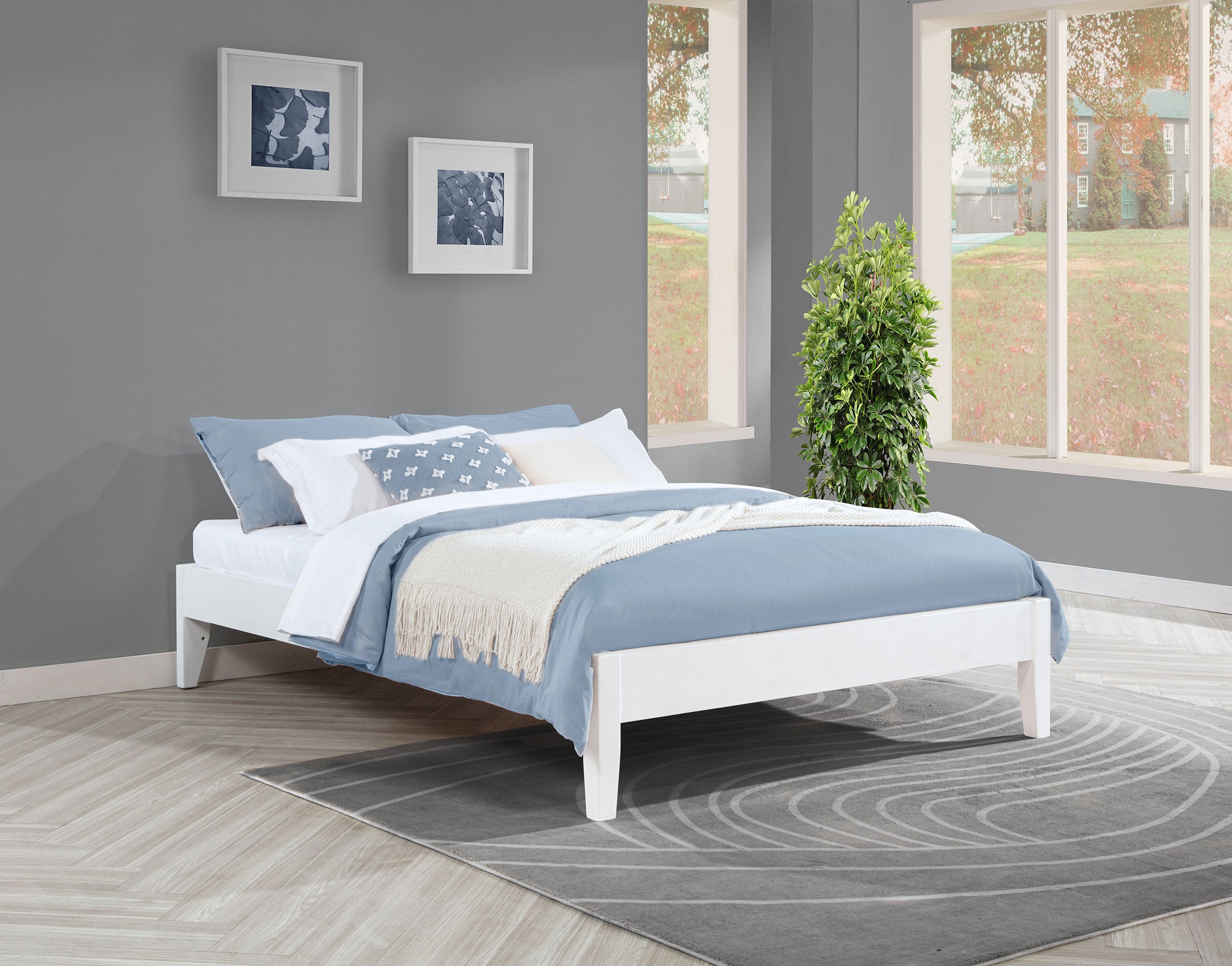Hounslow Full Universal Platform Bed White-CoasterEveryday