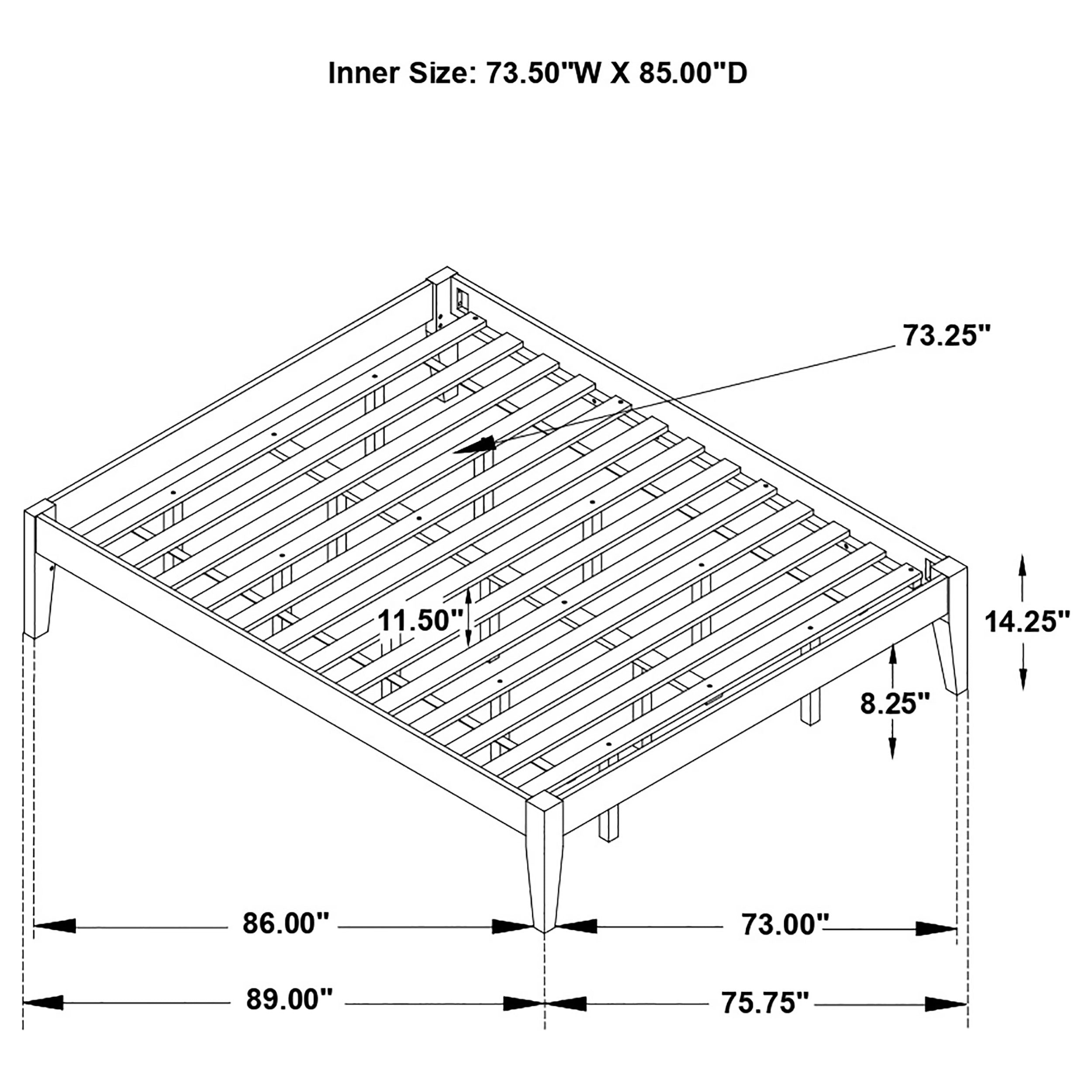Hounslow California King Universal Platform Bed White-CoasterEveryday