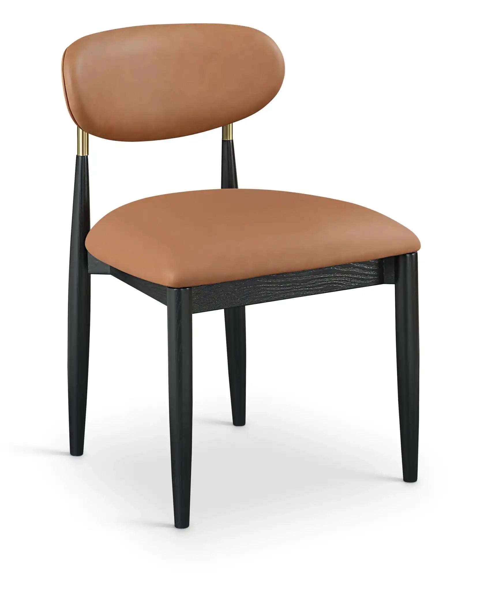 Riccio - Dining Side Chair (Set of 2) - Black And Gold Frame - Best Buy Furniture