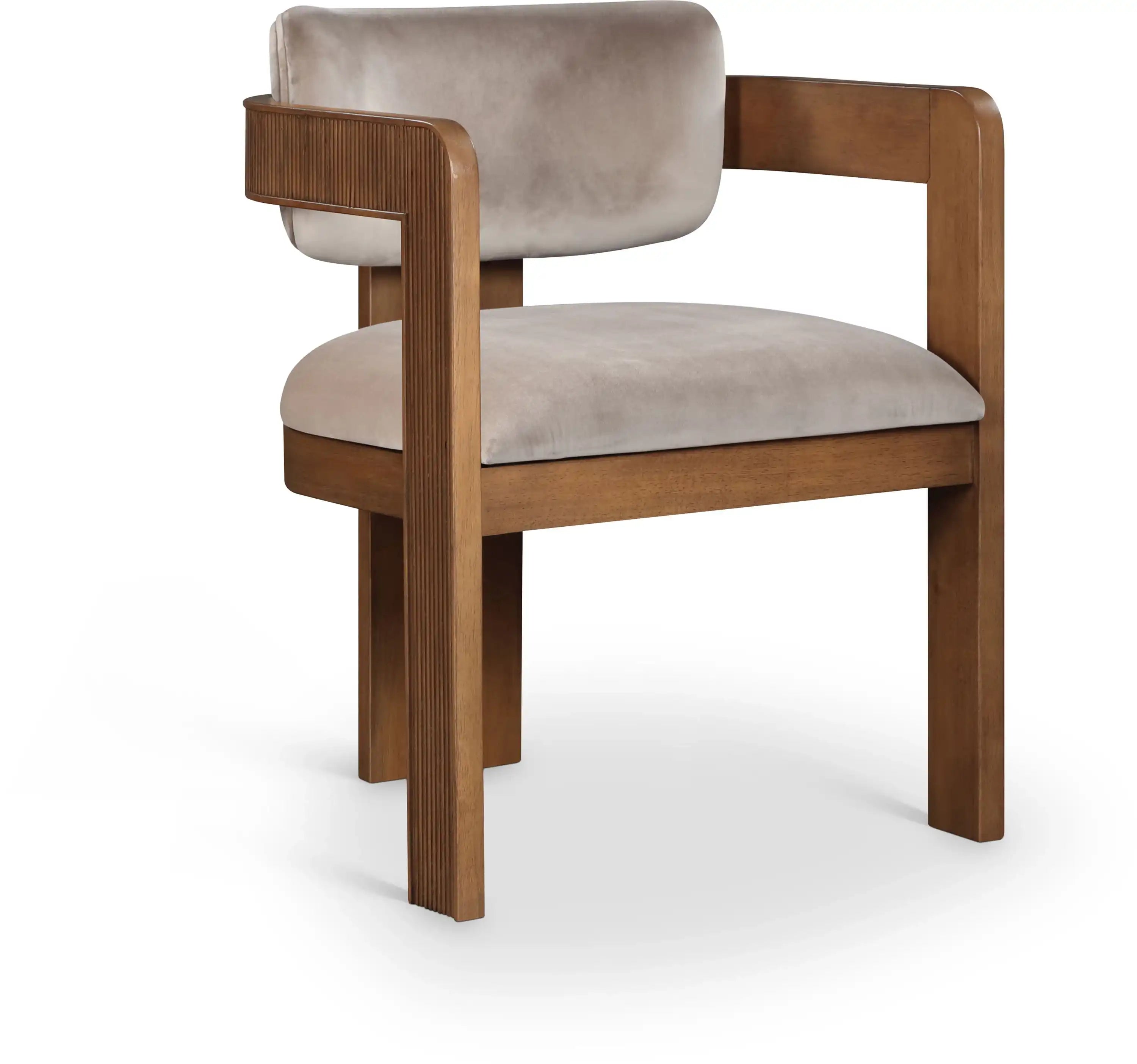 Sacha - Velvet Dining Chair With Brown Base (Set of 2) - Best Buy Furniture