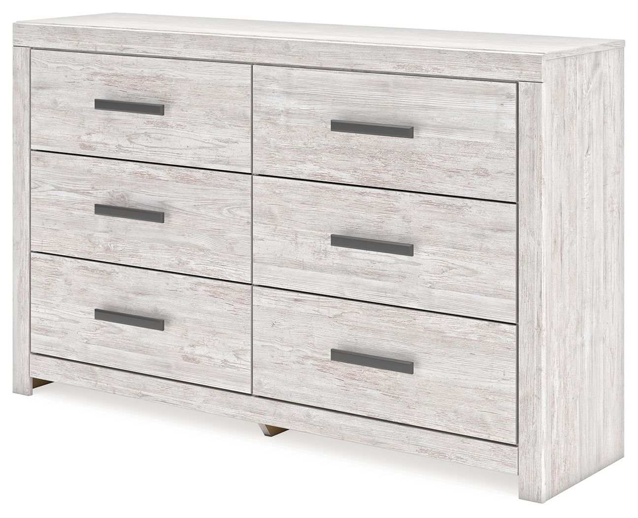 Cayboni - Six Drawer Dresser - Whitewash - Best Buy Furniture