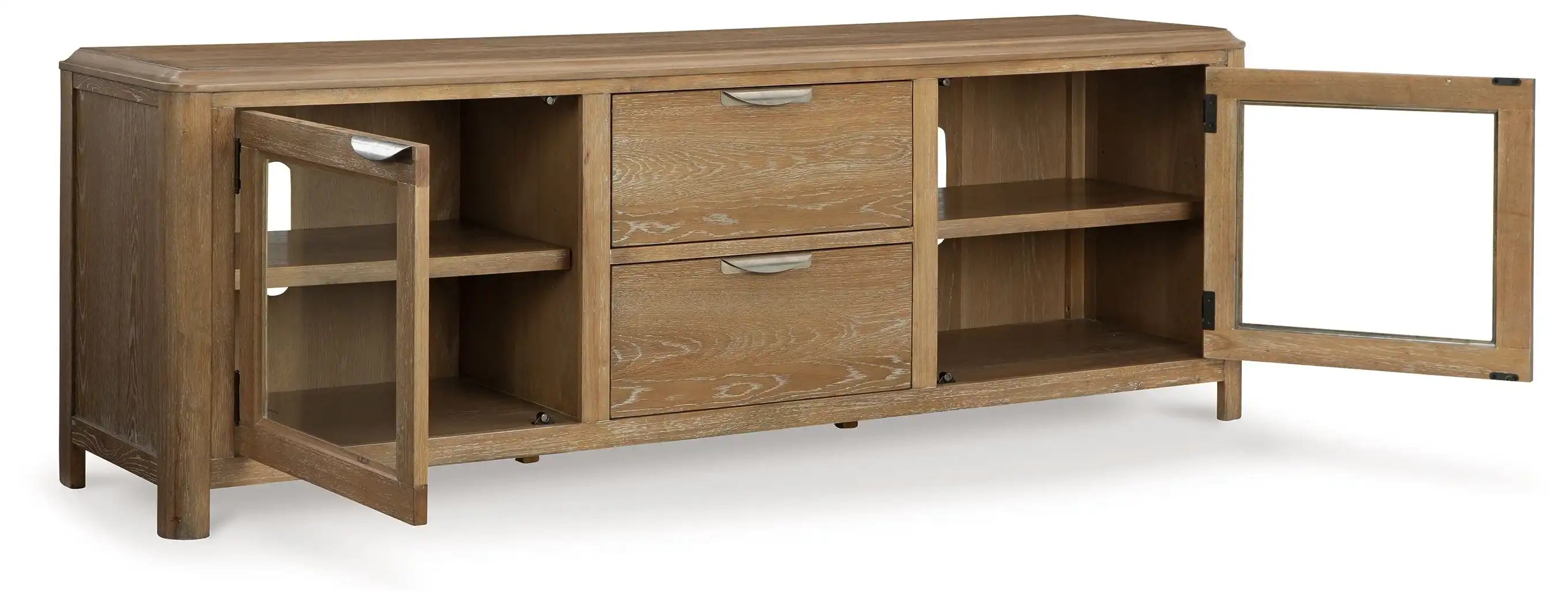 Rencott - Extra Large TV Stand - Light Brown - Best Buy Furniture