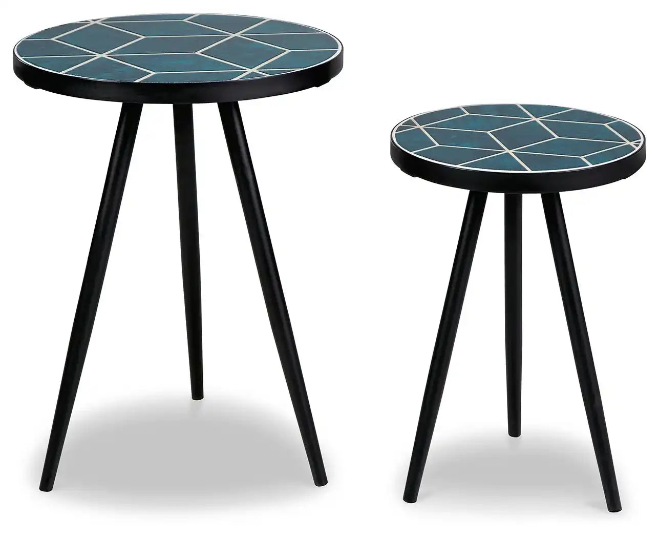 Clairbelle - Accent Table (Set of 2) - Teal - Best Buy Furniture
