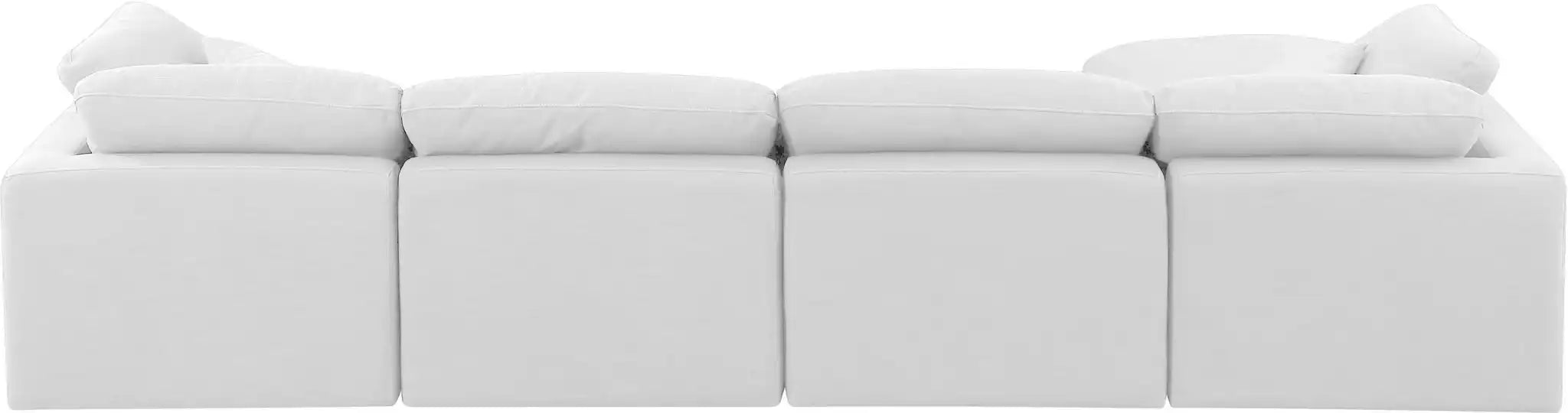 Indulge - Linen 5 Piece Modular Sectional With Chaise - White