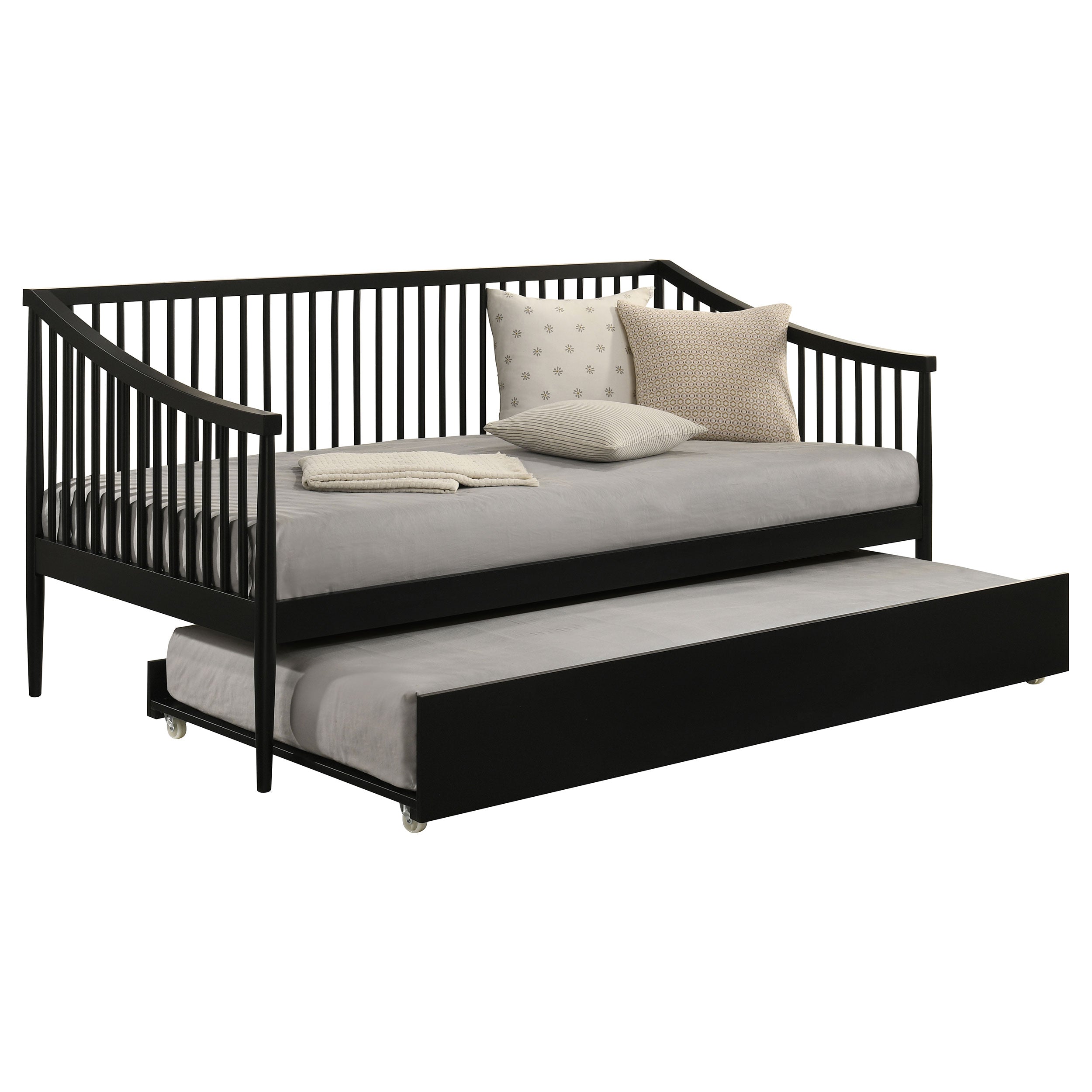 Delgado Windsor Twin Wood Daybed with Trundle Black-
