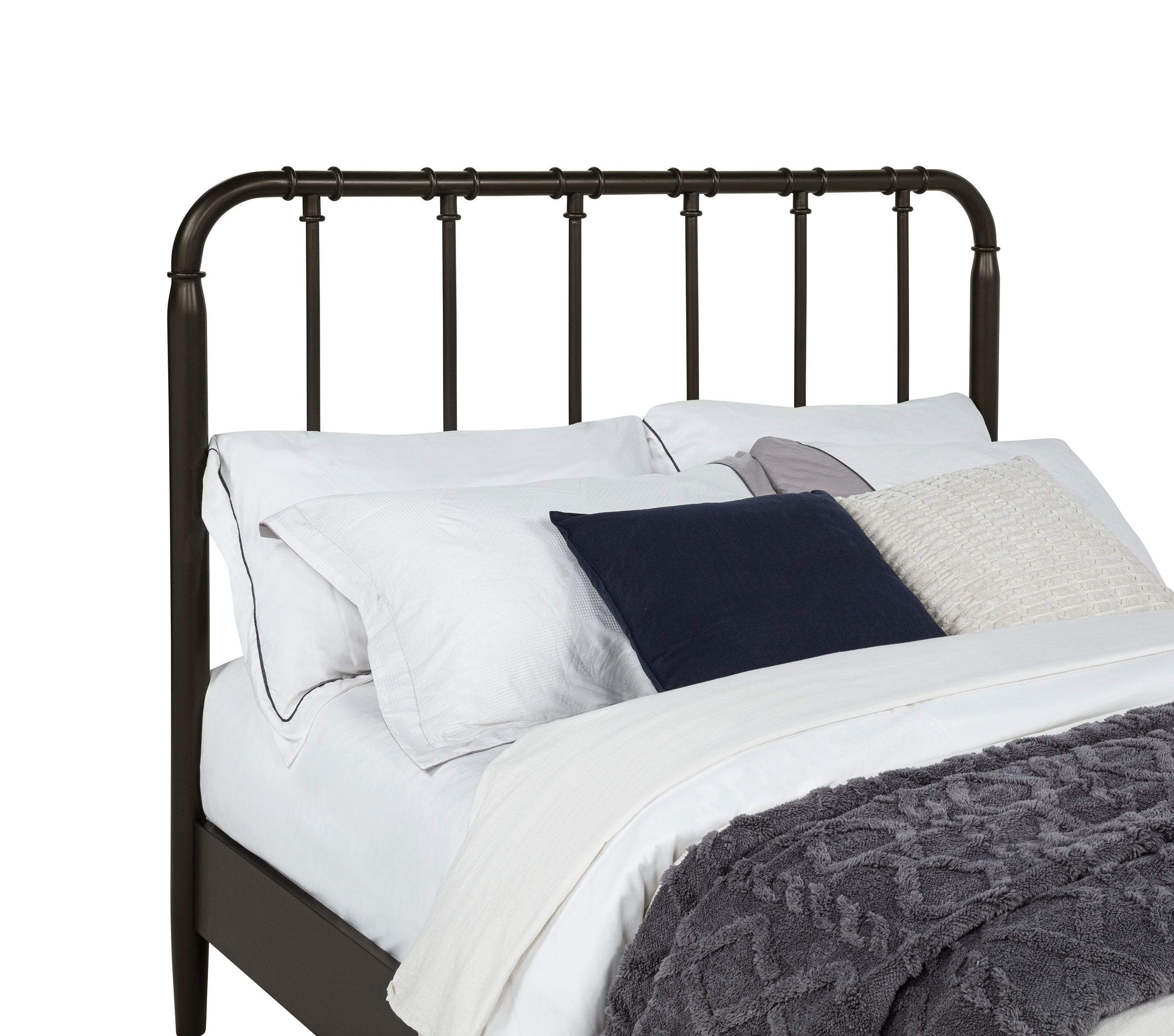 Rocco All Wood Water Pipe Open Frame Twin Bed Dark Bronze-