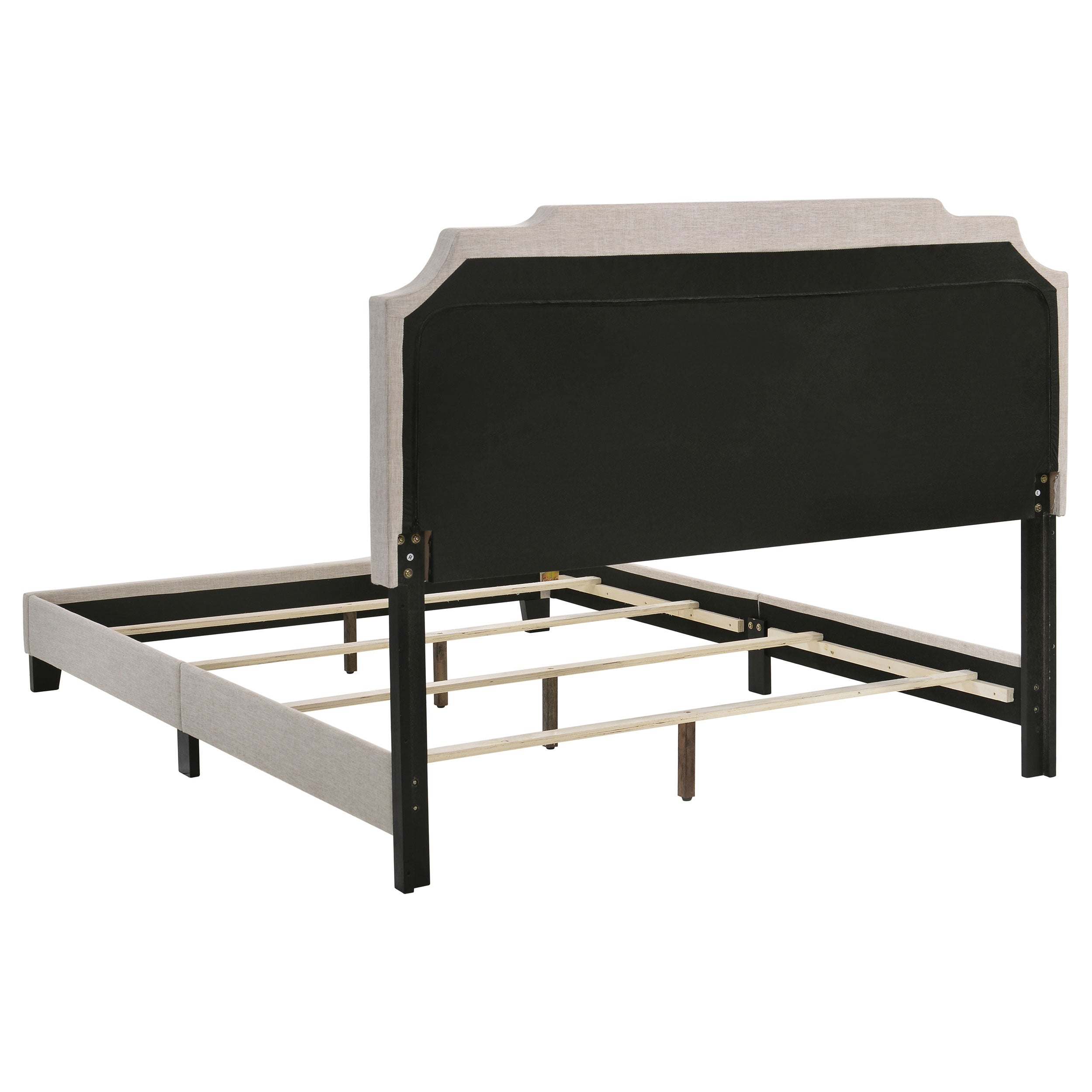 Tamarac Upholstered Queen Panel Bed Beige-CoasterEveryday