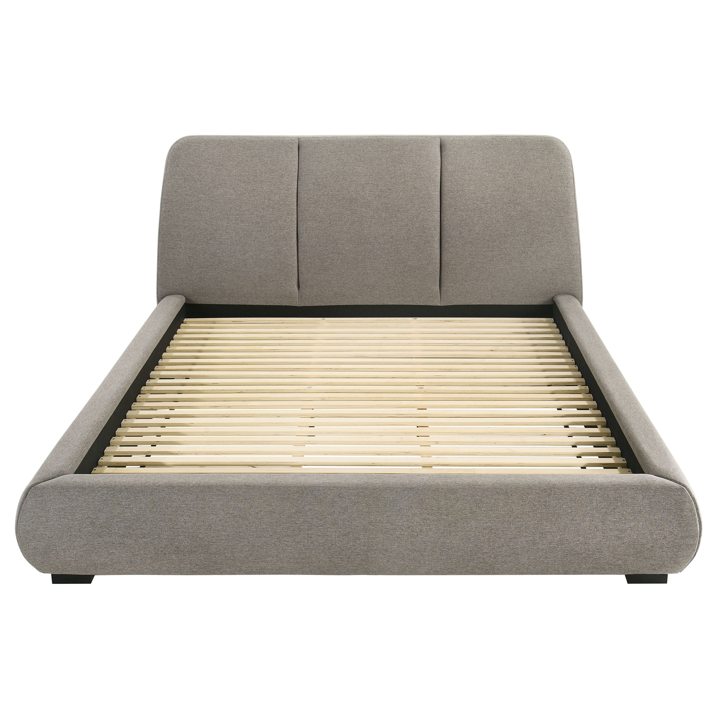 Mokena 46-inch Upholstered California King Platform Bed Taupe-