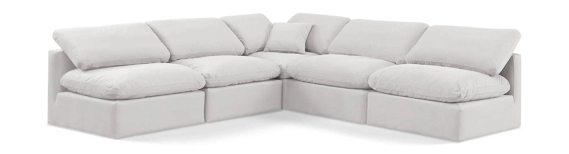 Indulge - Velvet 5 Piece Modular Corner Armless Sectional - Best Buy Furniture