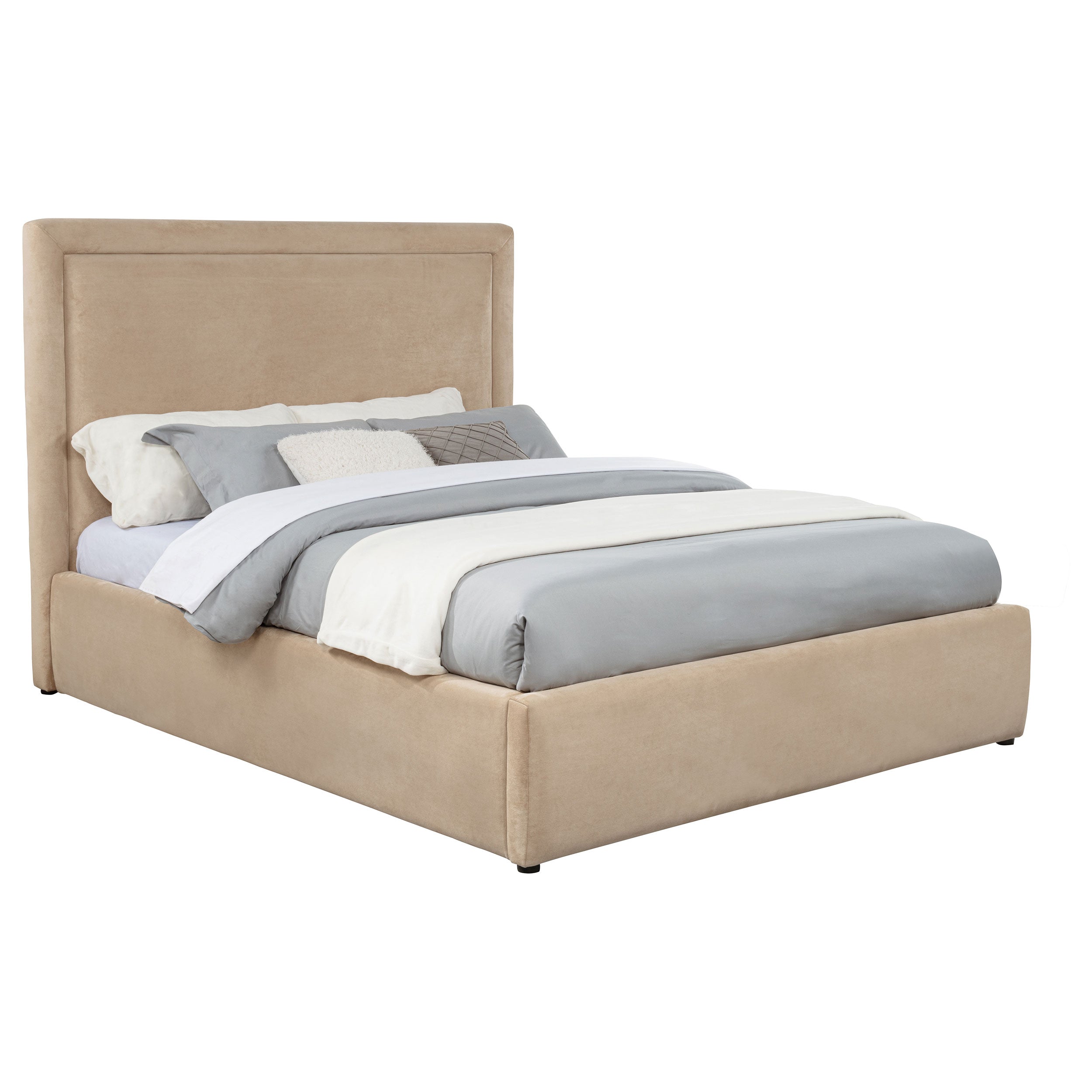 Lawson 54-inch Upholstered Queen Platform Bed Light Saddle-