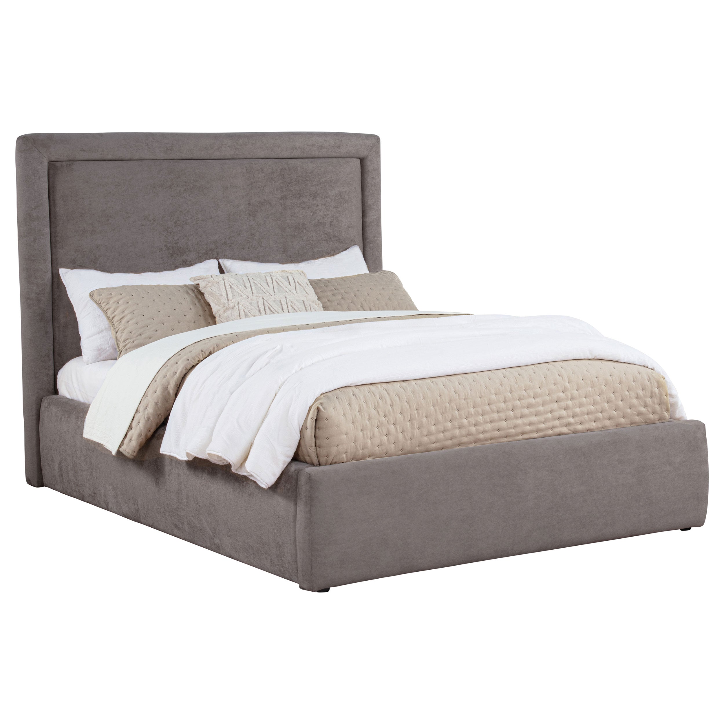 Lawson 54-inch Upholstered Full Panel Platform Bed Mushroom-