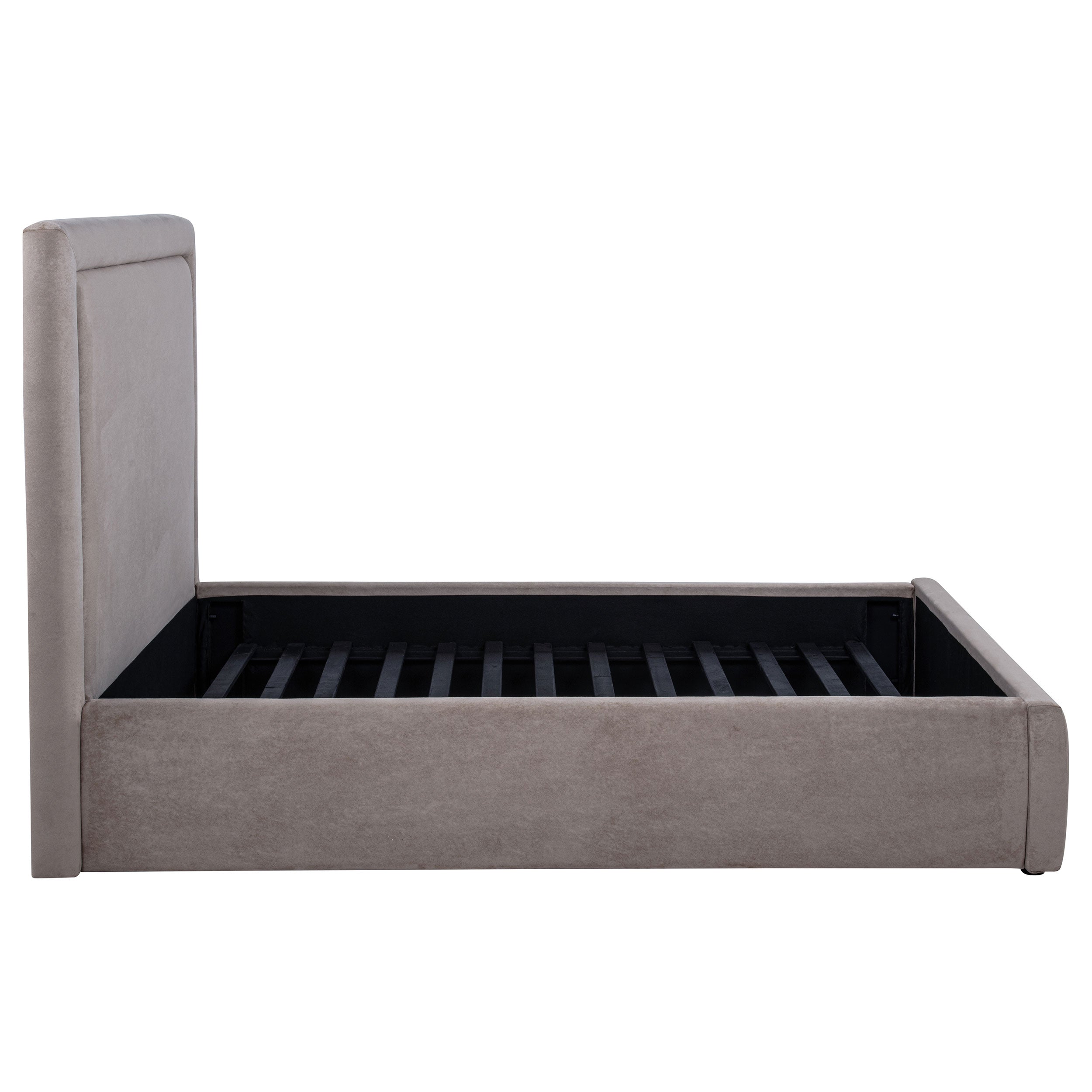 Lawson 54-inch Upholstered Full Panel Platform Bed Mushroom-