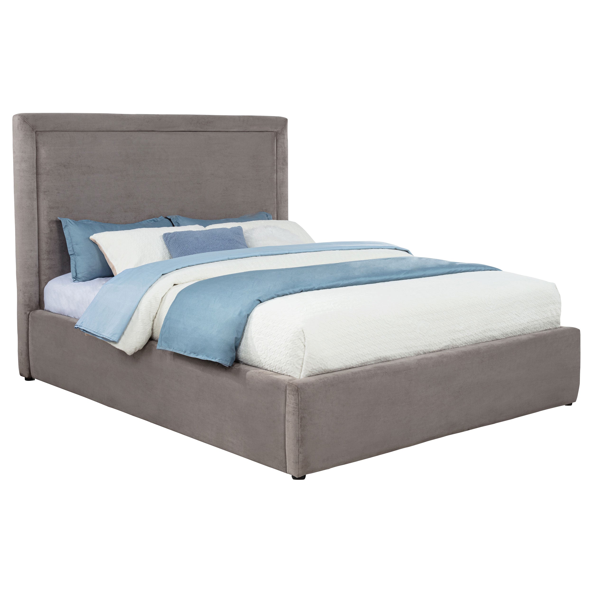 Lawson 54-inch Upholstered Queen Platform Bed Mushroom-