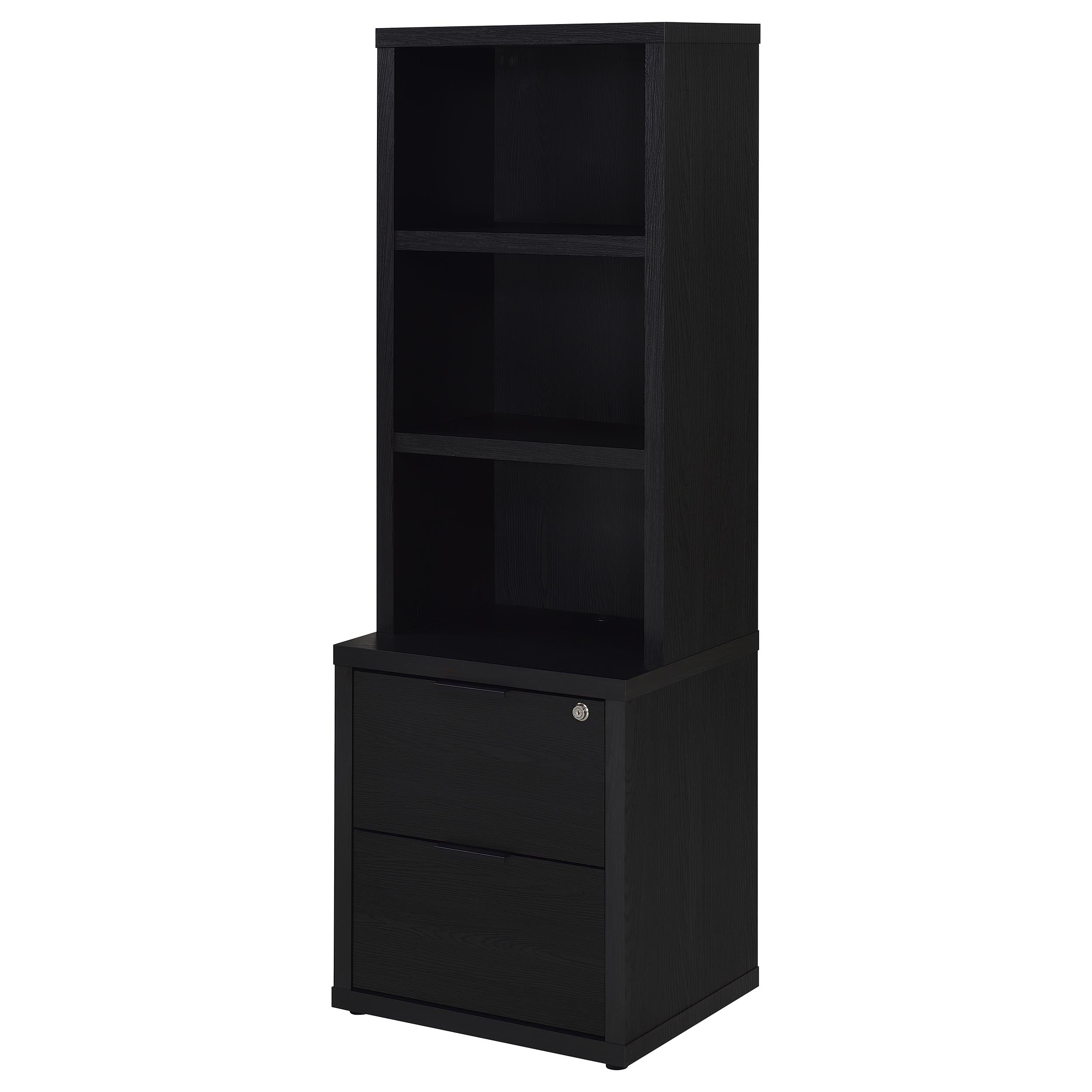Westpark 3-piece Full Bedroom Set Bookcase Headboard Black-