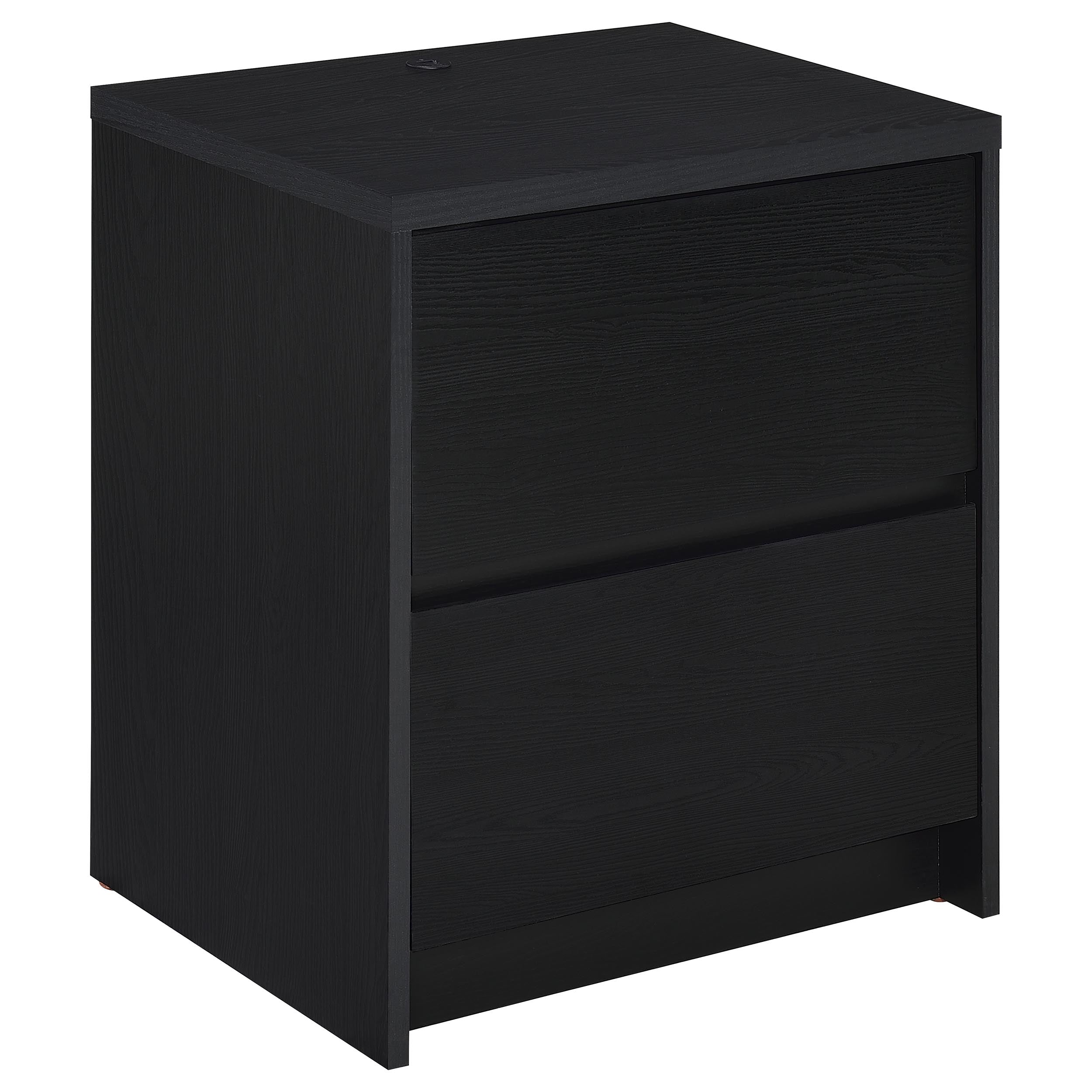 Westpark 2-drawer Nightstand LED Lights and USB Black-