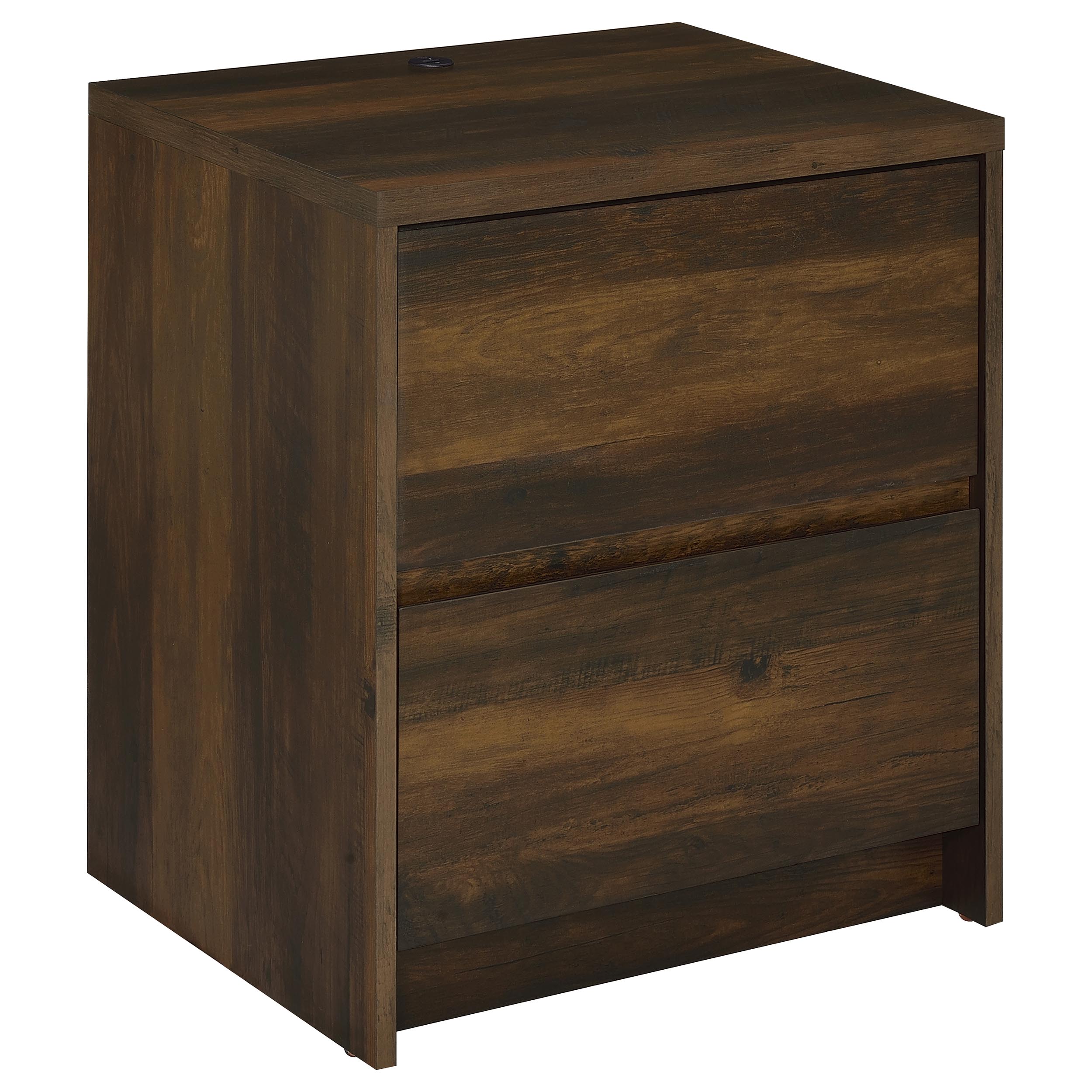 Westpark 2-drawer Nightstand LED Lights and USB Dark Pine-