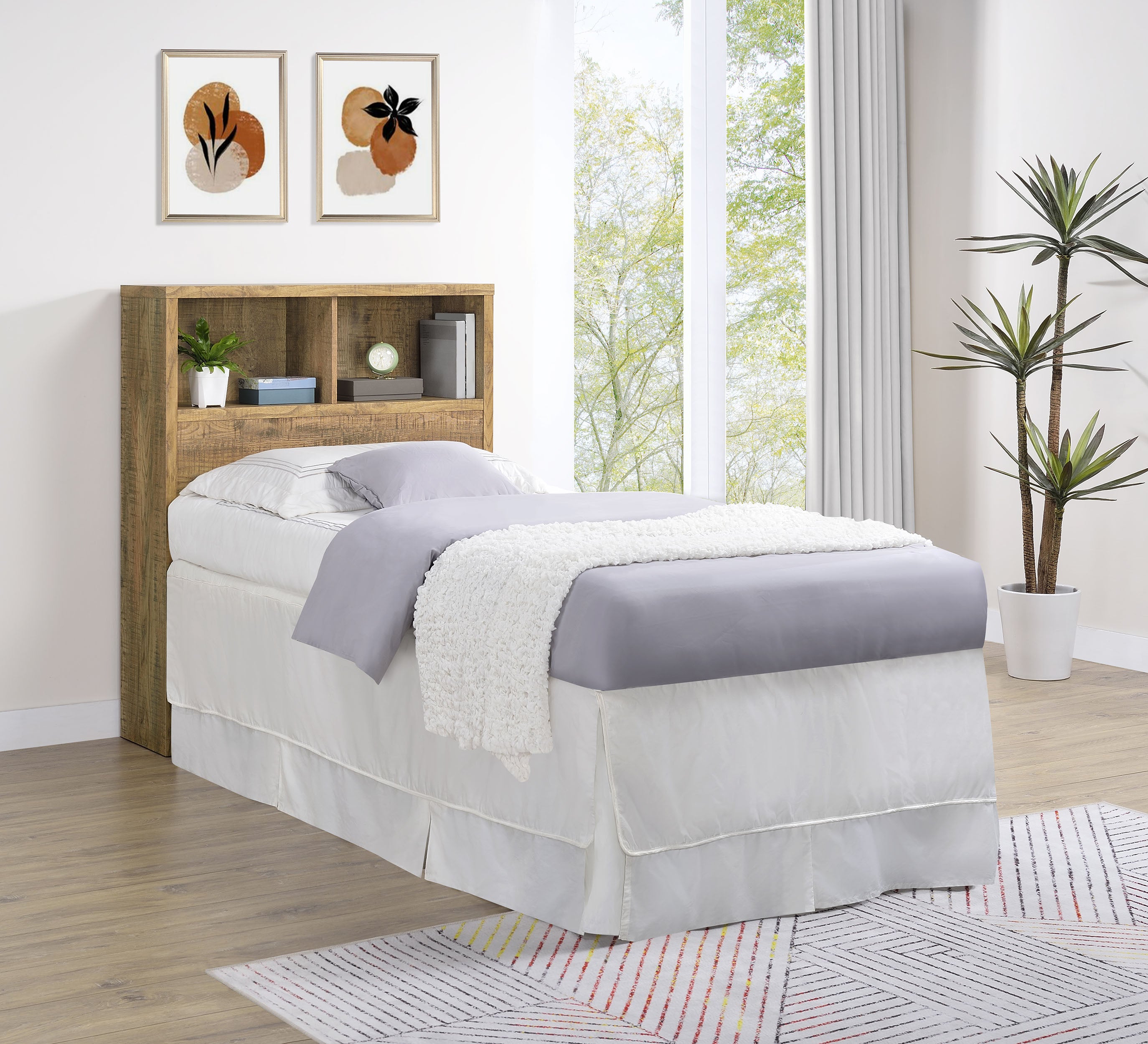 Westpark 49-inch Twin Bookcase Headboard Mango-