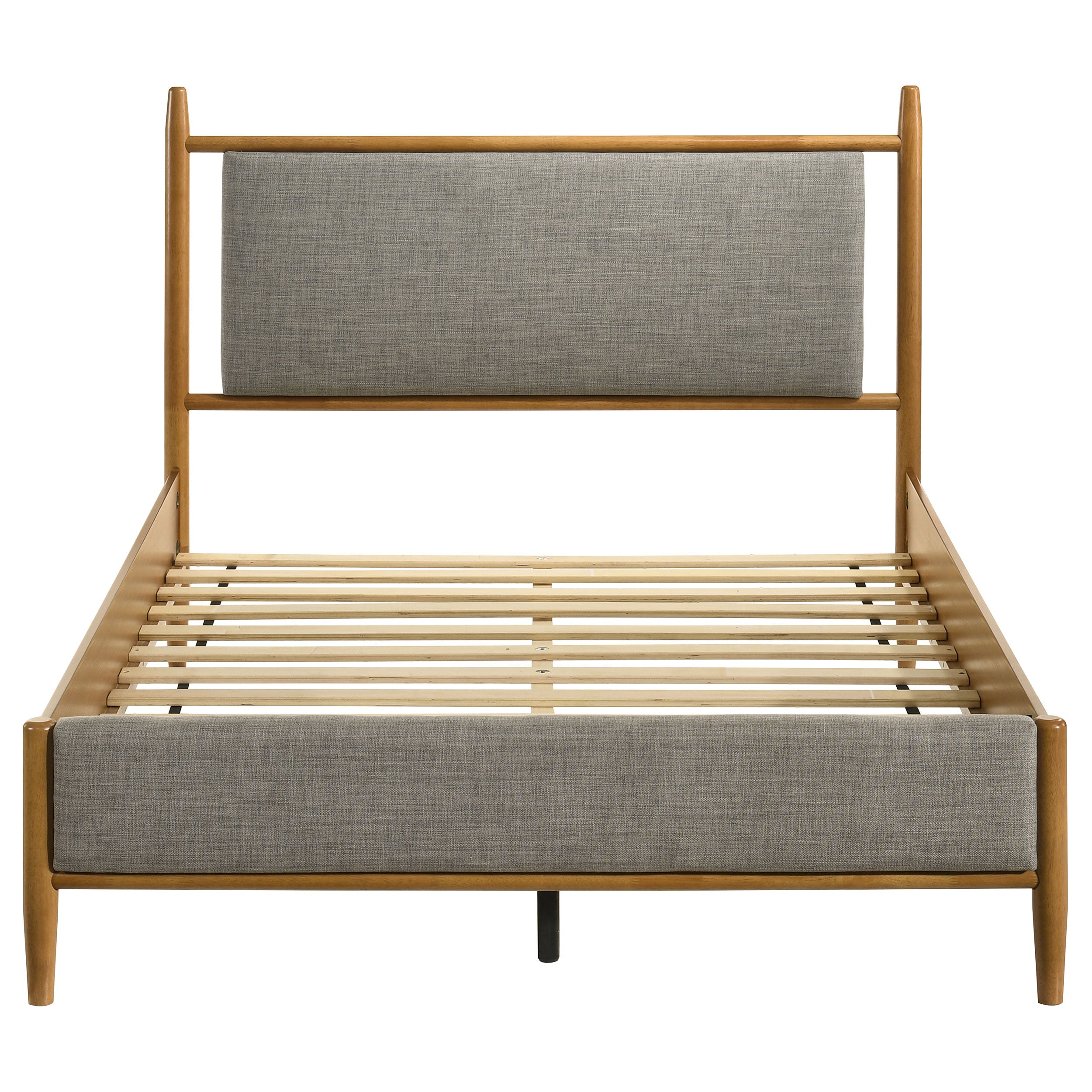 Mason 46-inch Full Panel Platform Bed Grey and Light Brown-