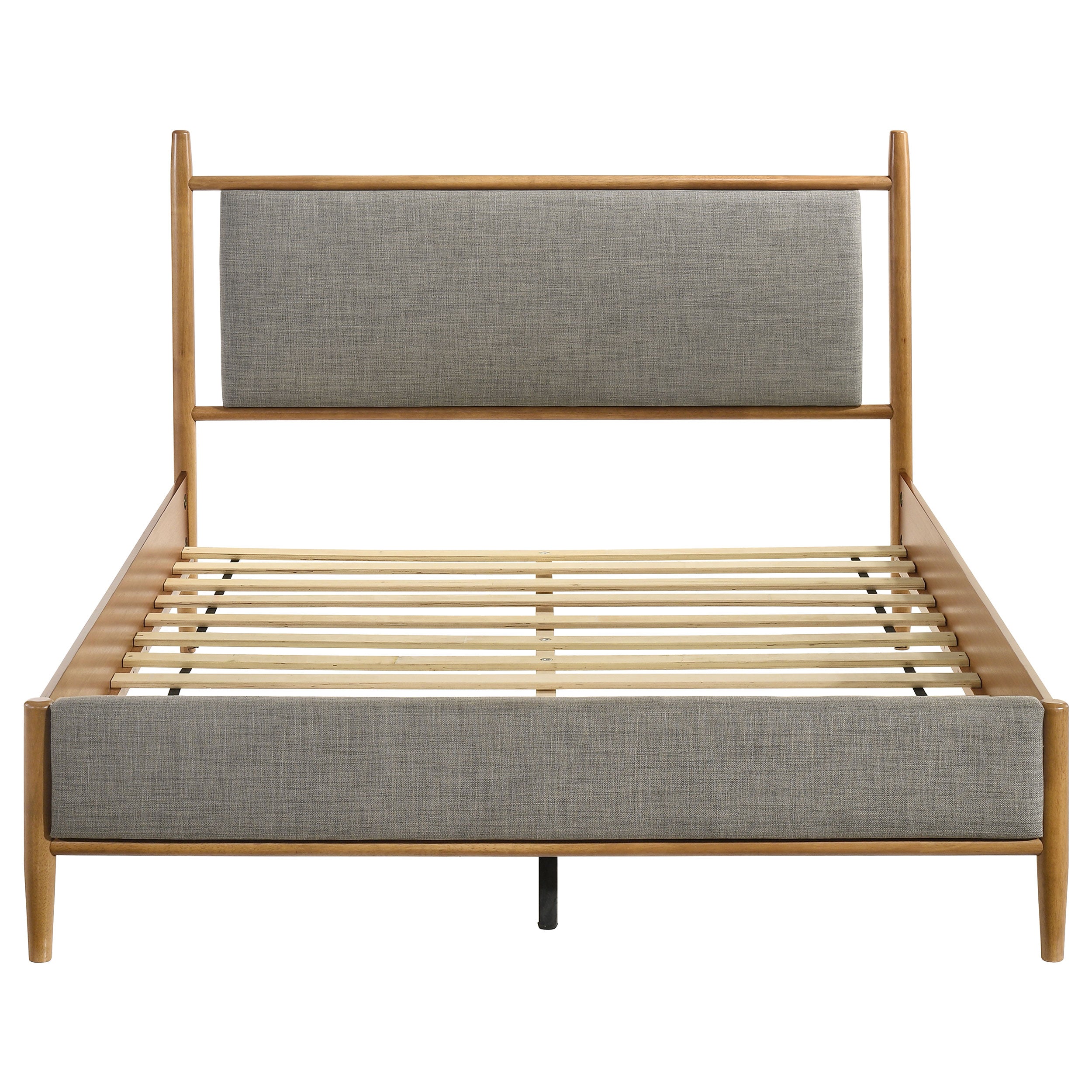 Mason 46-inch Queen Panel Platform Bed Grey and Light Brown-