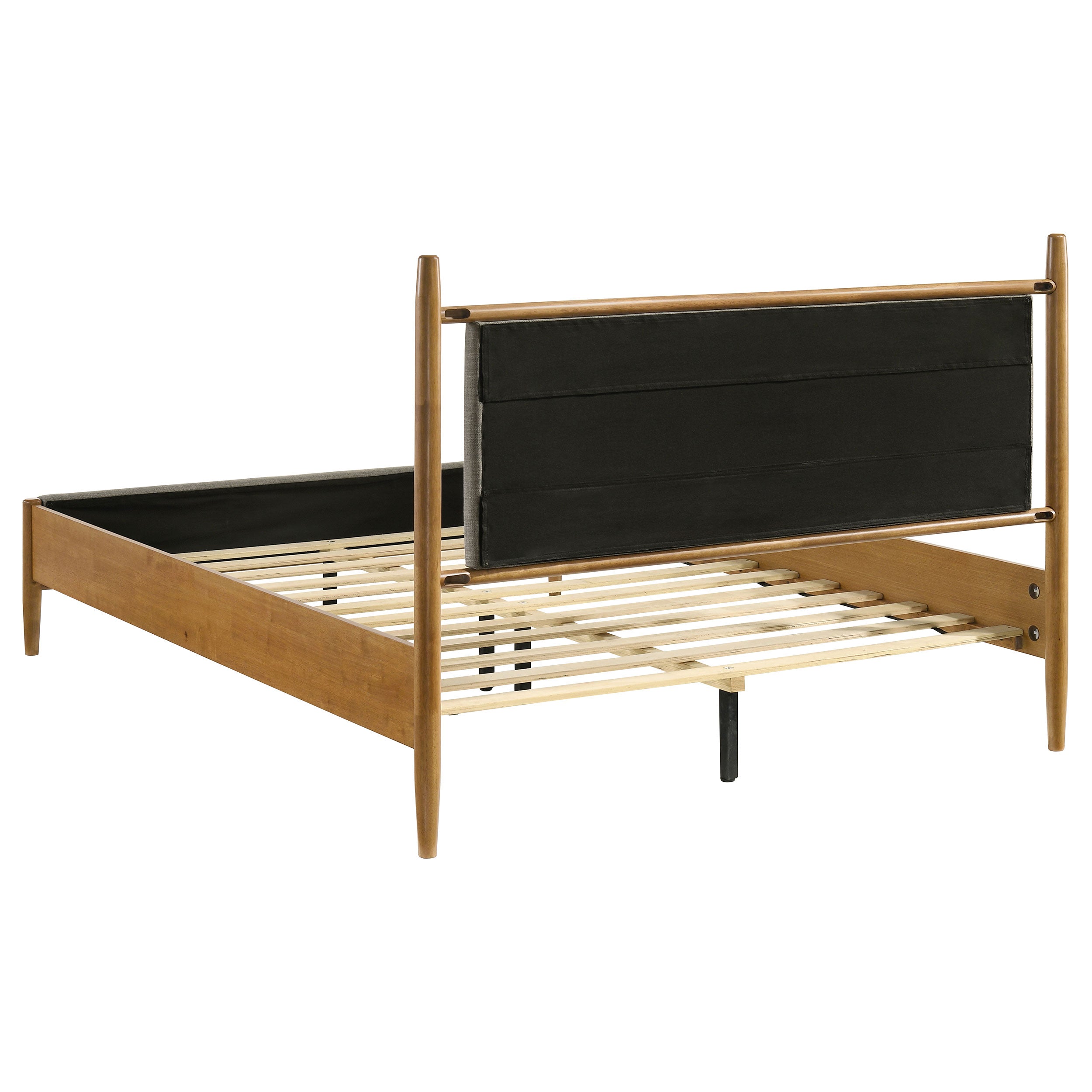 Mason 46-inch Queen Panel Platform Bed Grey and Light Brown-