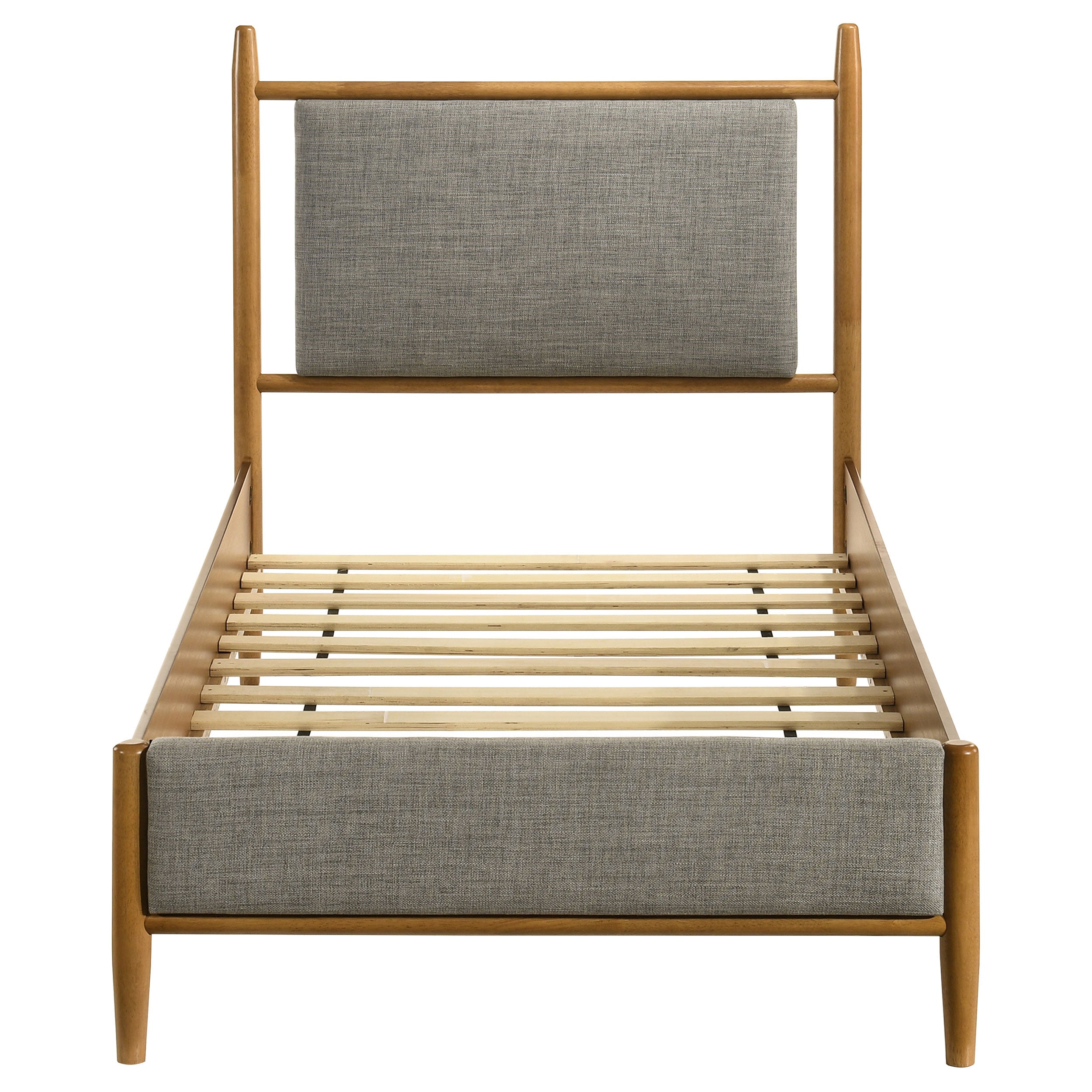 Mason 46-inch Twin Panel Platform Bed Grey and Light Brown-