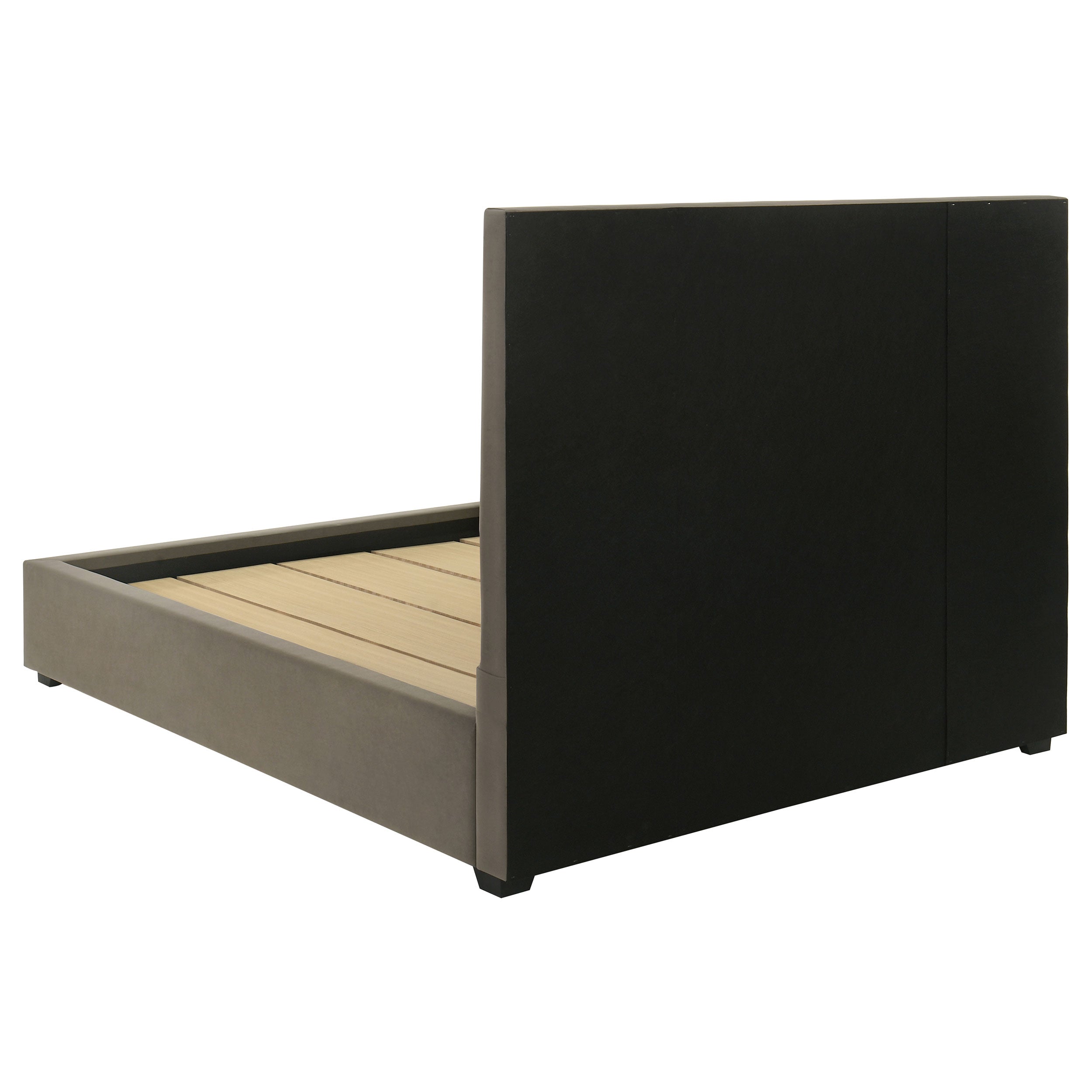 Delsea Upholstered Eastern King Platform Bed Light Brown-