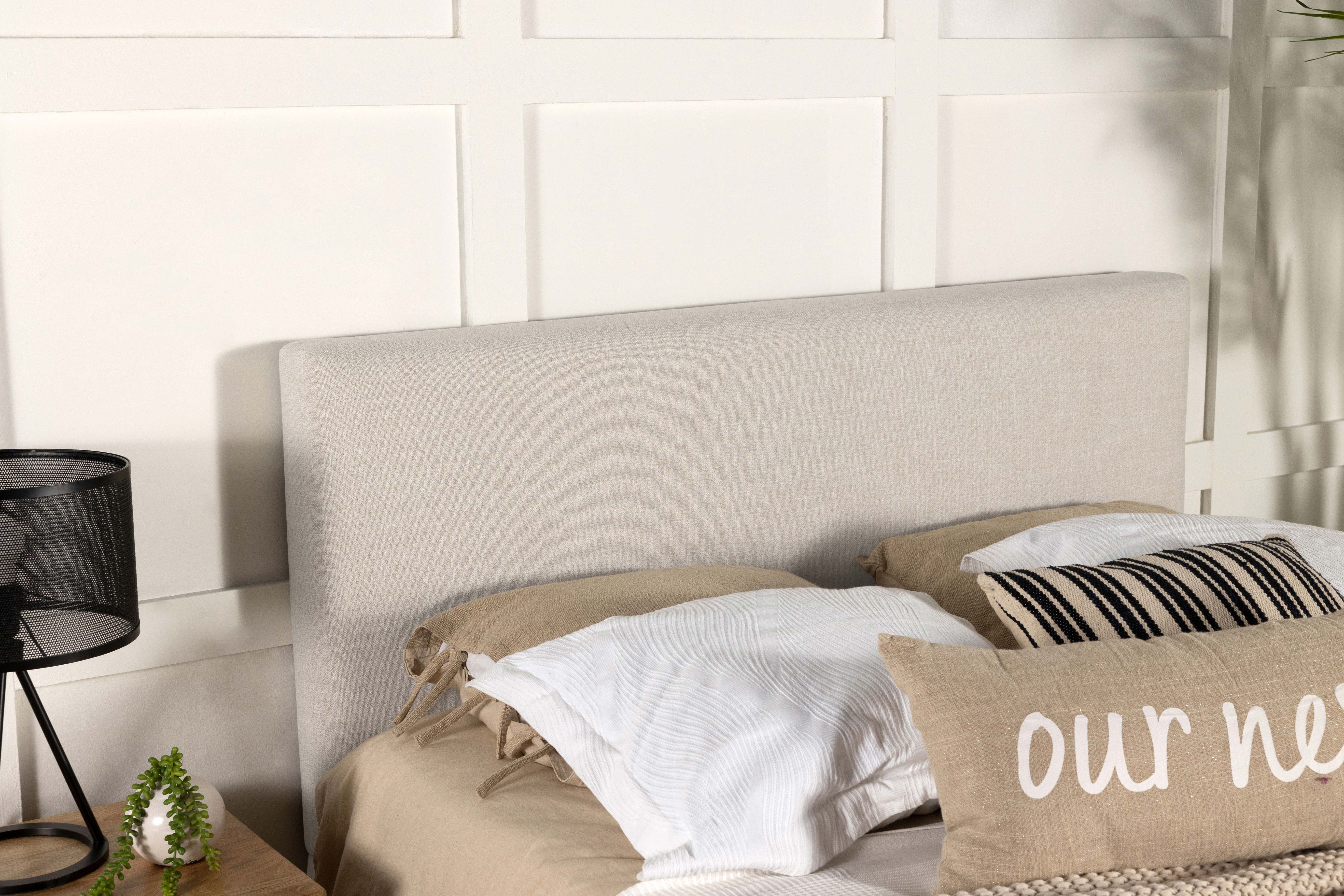 Pirro Upholstered King Panel Headboard Sand-CoasterEveryday