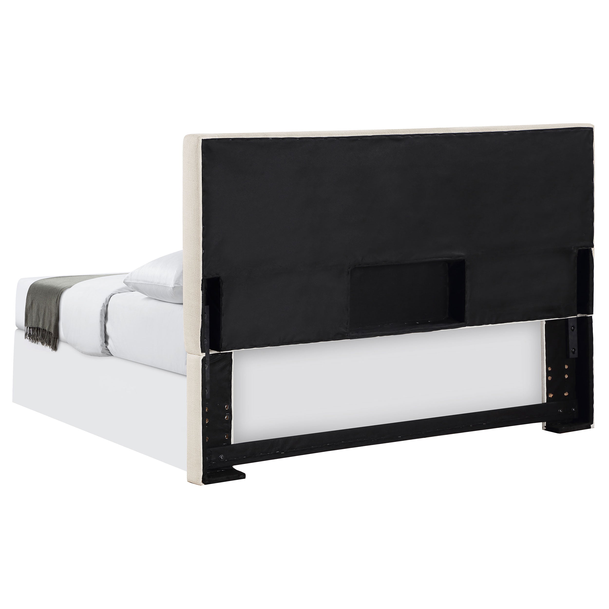 Pirro Upholstered Queen or Full Panel Headboard Sand-CoasterEveryday