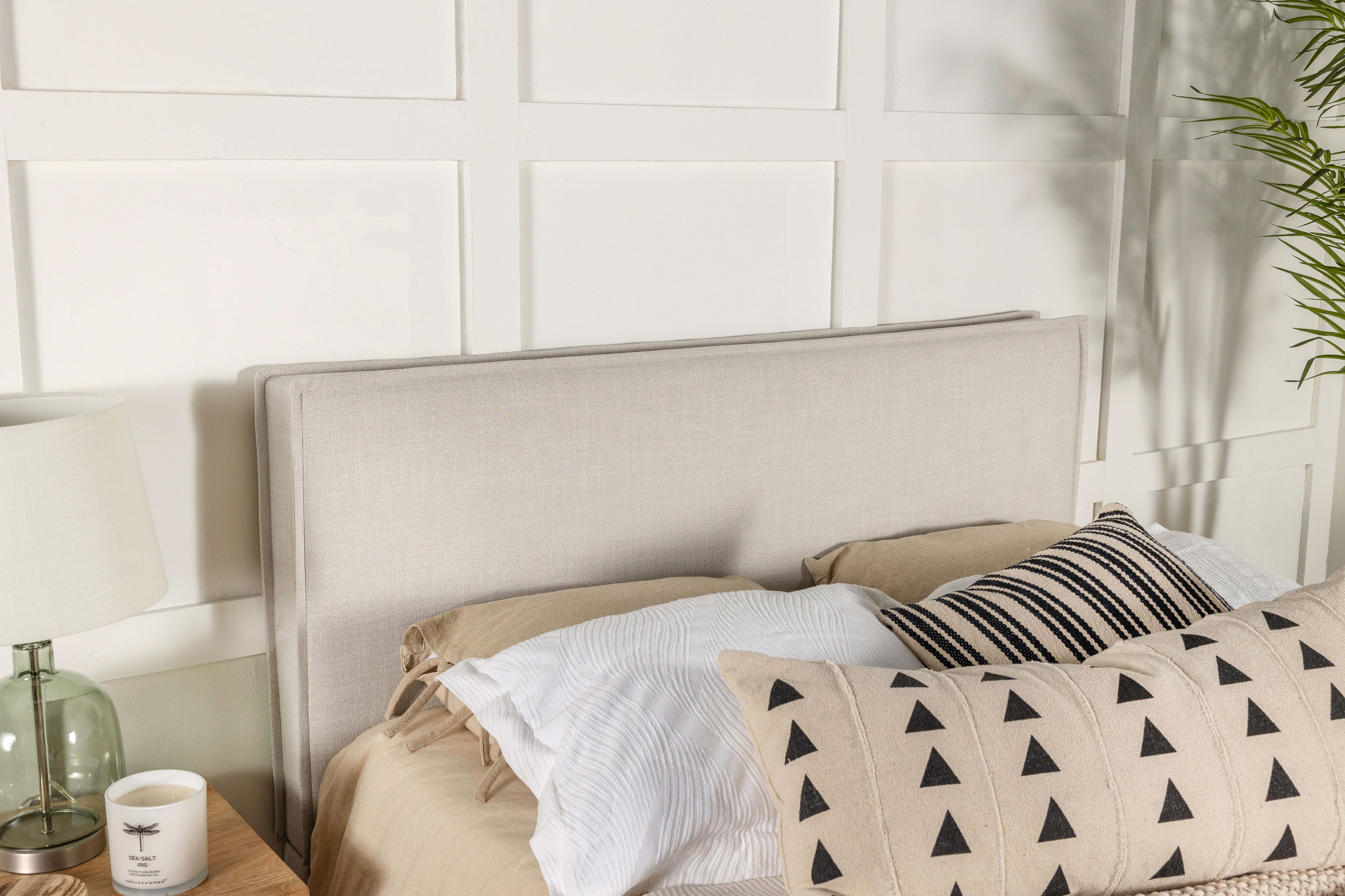 Izzy Upholstered King Panel Headboard Sand-CoasterEveryday