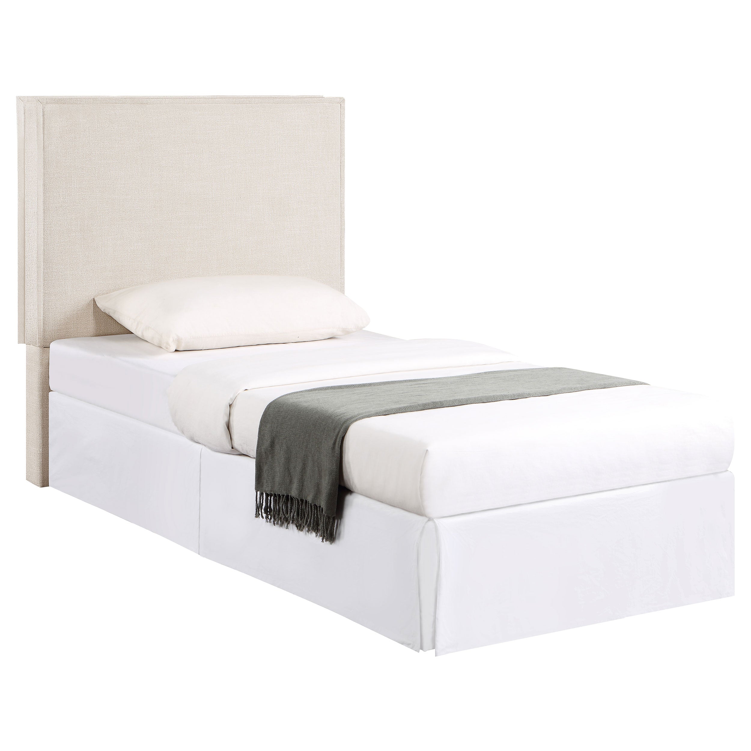 Izzy Upholstered Twin Panel Headboard Sand-CoasterEveryday
