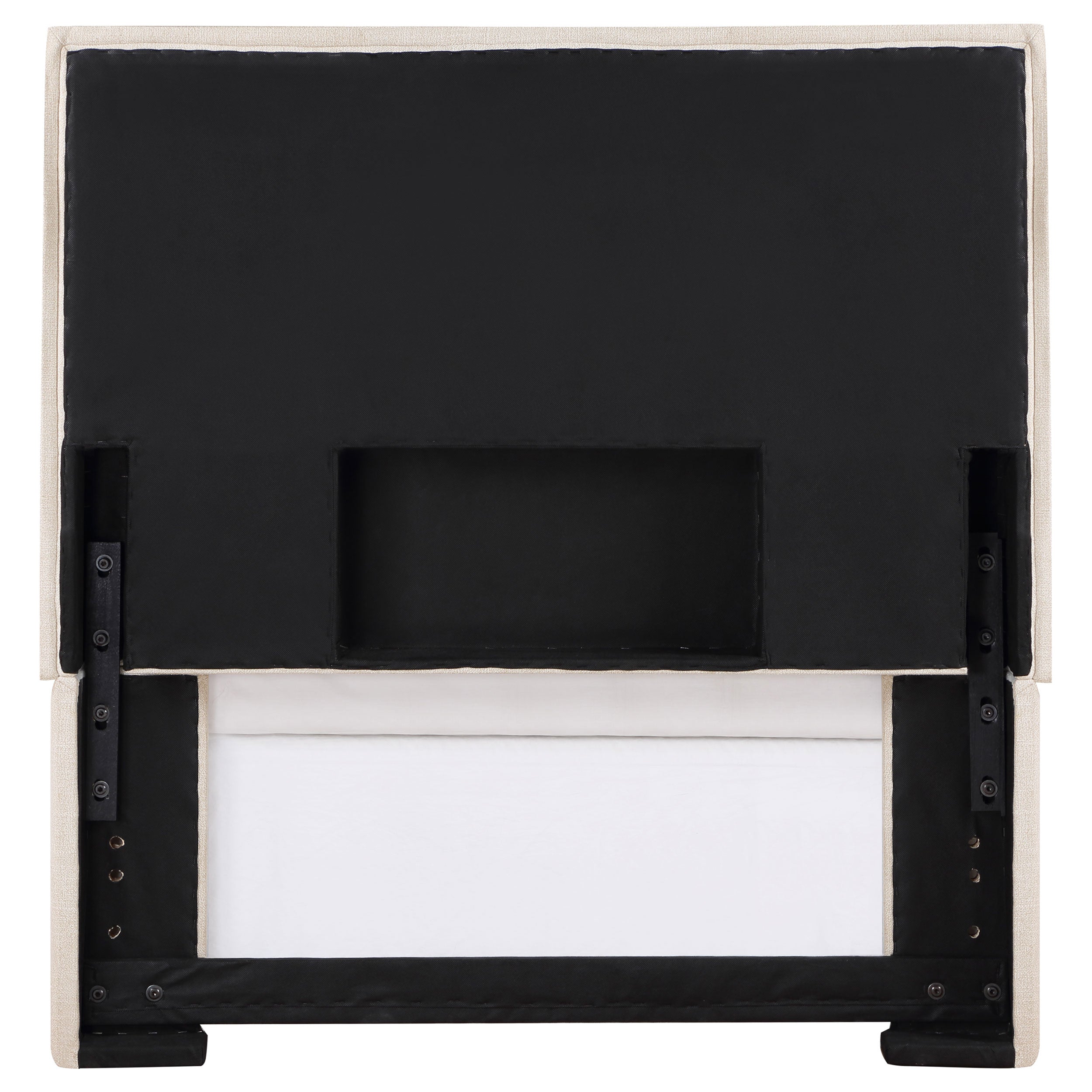 Izzy Upholstered Twin Panel Headboard Sand-CoasterEveryday