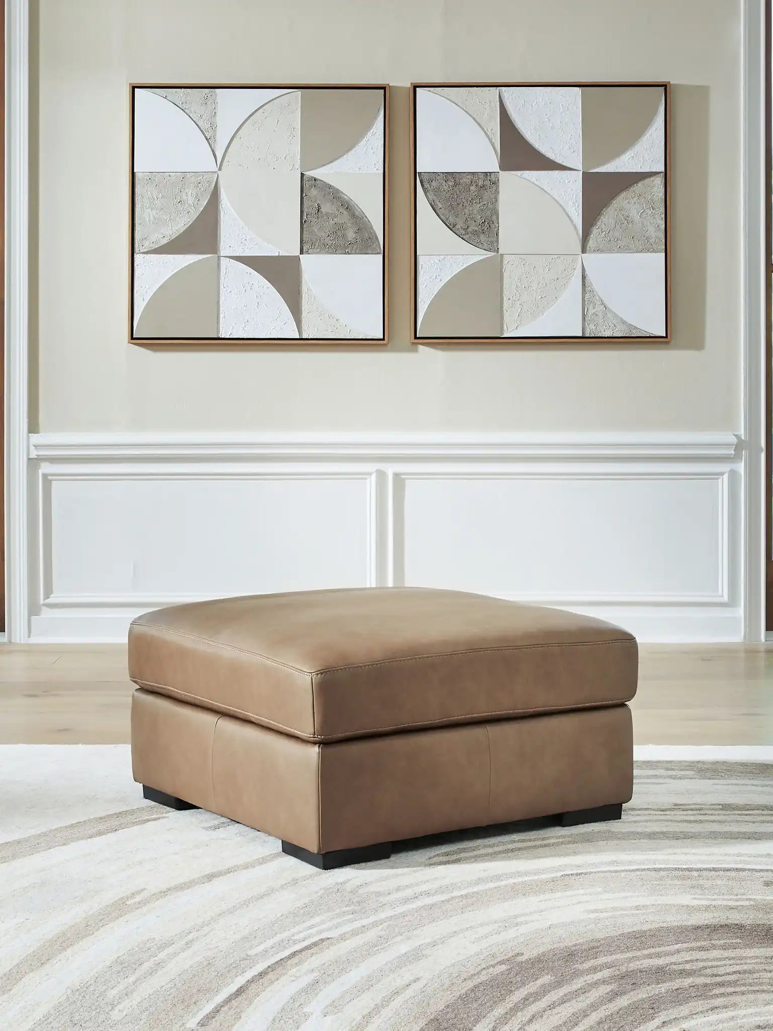 Veronella - Oversized Accent Ottoman - Sahara - Best Buy Furniture