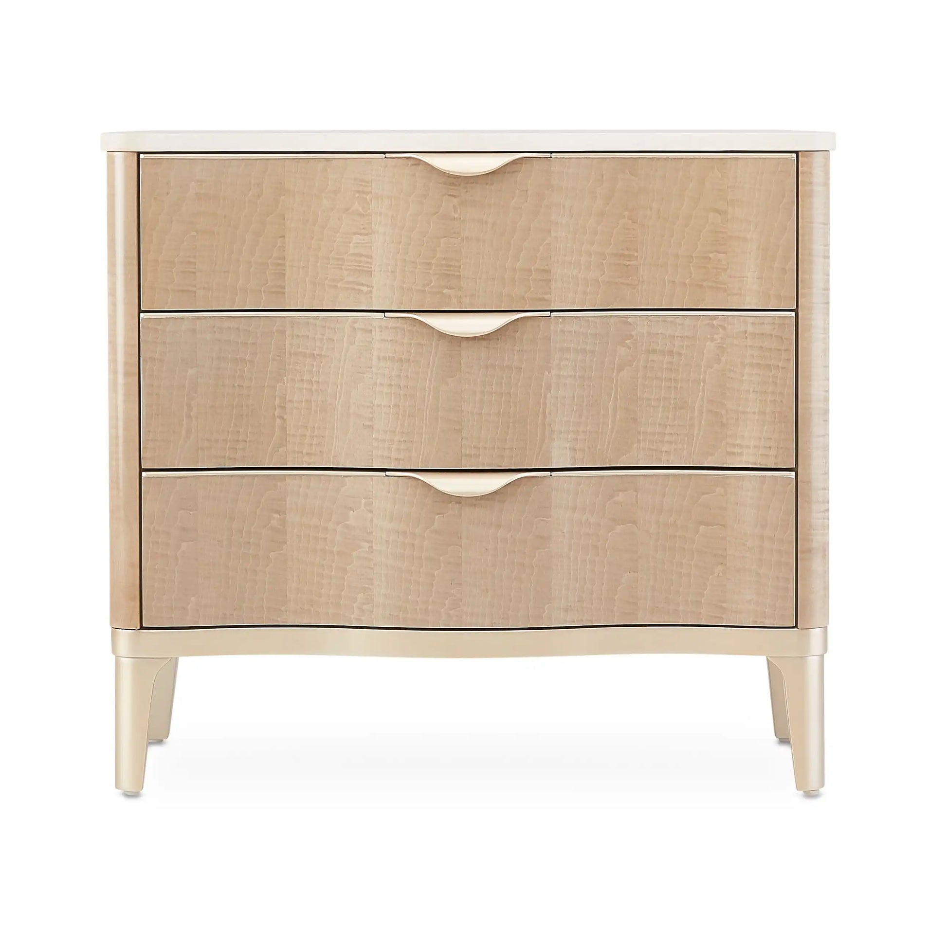 Malibu Crest - 3-Drawer Nightstand - Blush - Best Buy Furniture