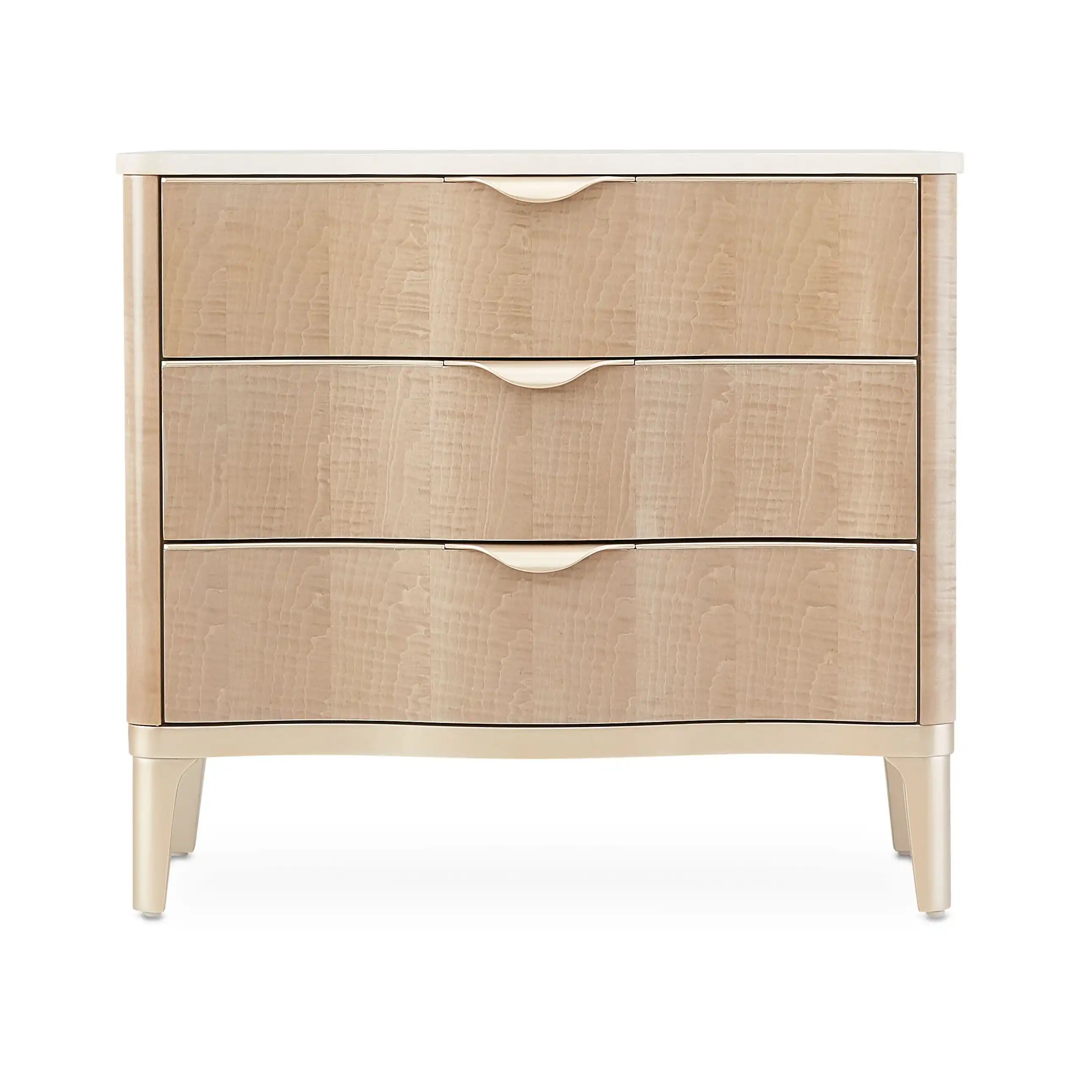 Malibu Crest - 3-Drawer Nightstand - Blush - Best Buy Furniture