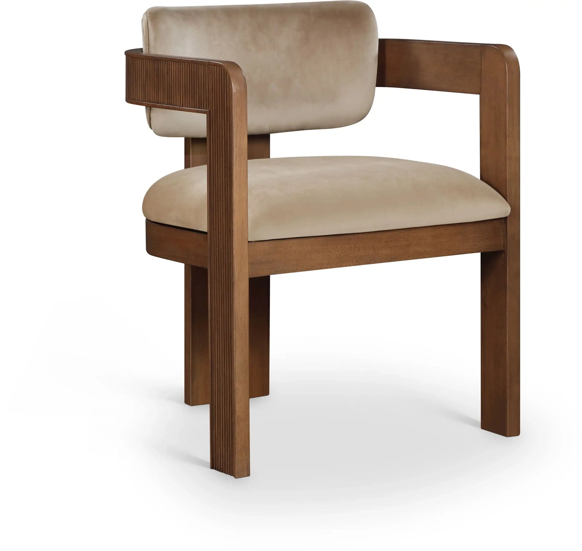 Sacha - Velvet Dining Chair With Brown Base (Set of 2) - Best Buy Furniture