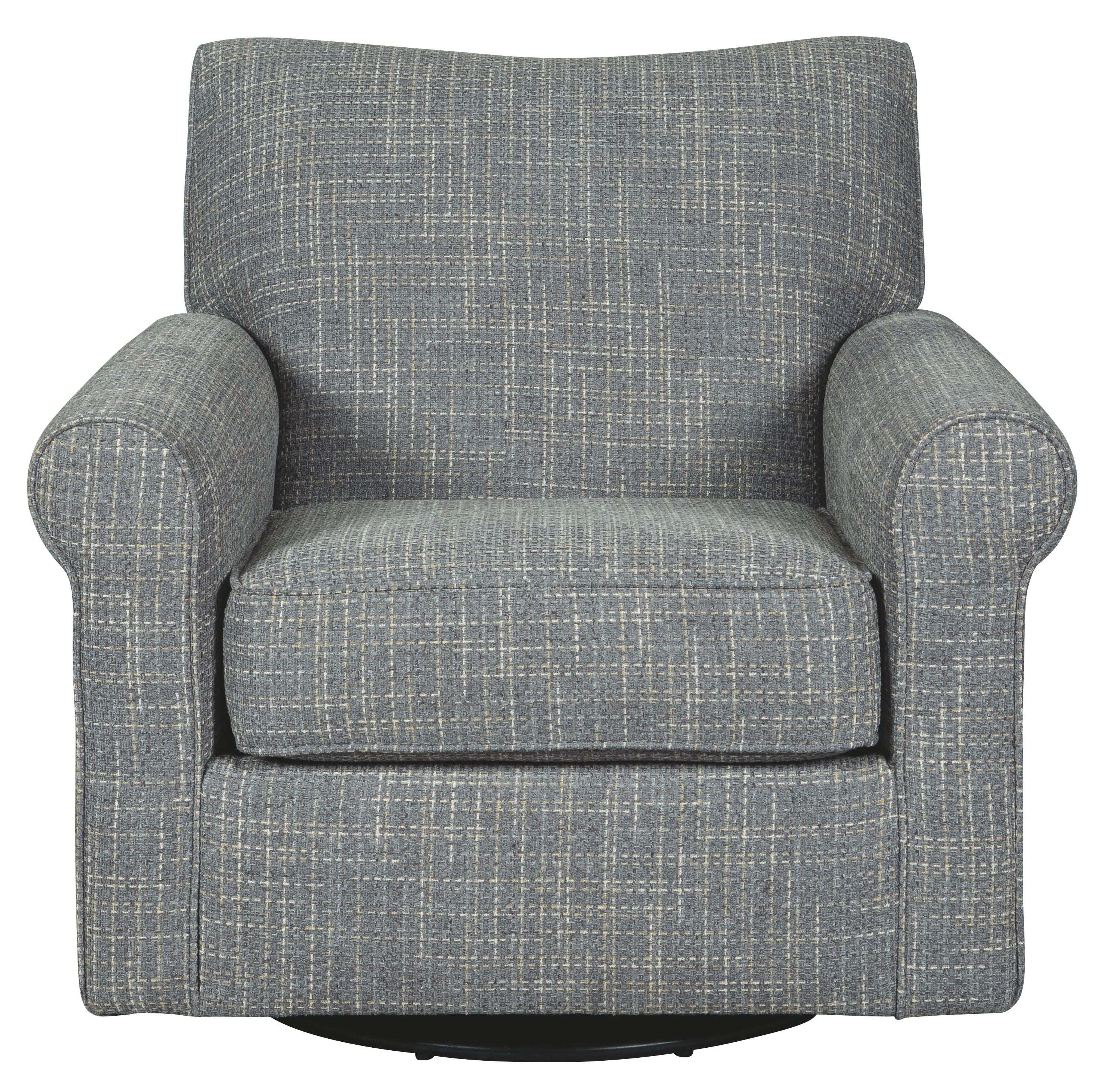 Renley - Swivel Glider Accent Chair - Ash - Best Buy Furniture
