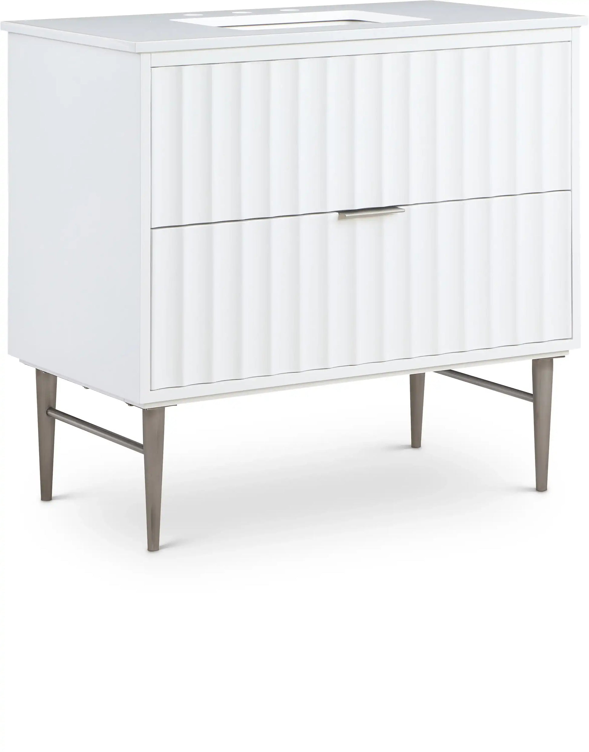 Modernist - Bathroom Vanity With Chrome Legs - Best Buy Furniture