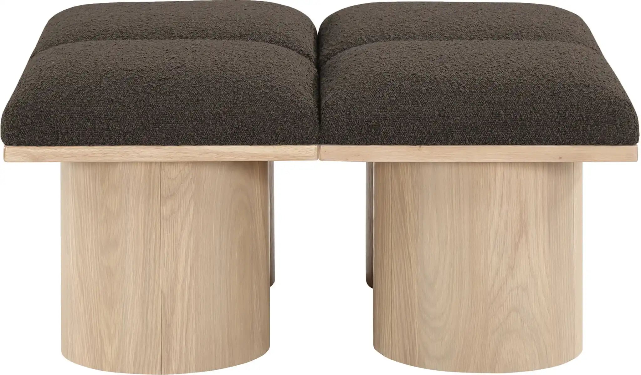 Pavilion - 4 Piece Modular Bench With Natural Base
